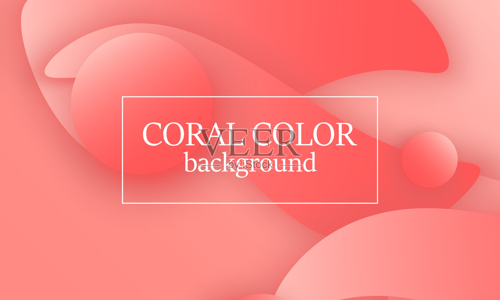 珊瑚色抽象背景。向量插画图片素材
