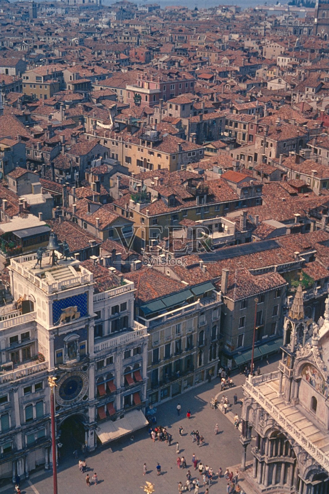 威尼斯市中心,俯瞰圣马可广场照片摄影图片