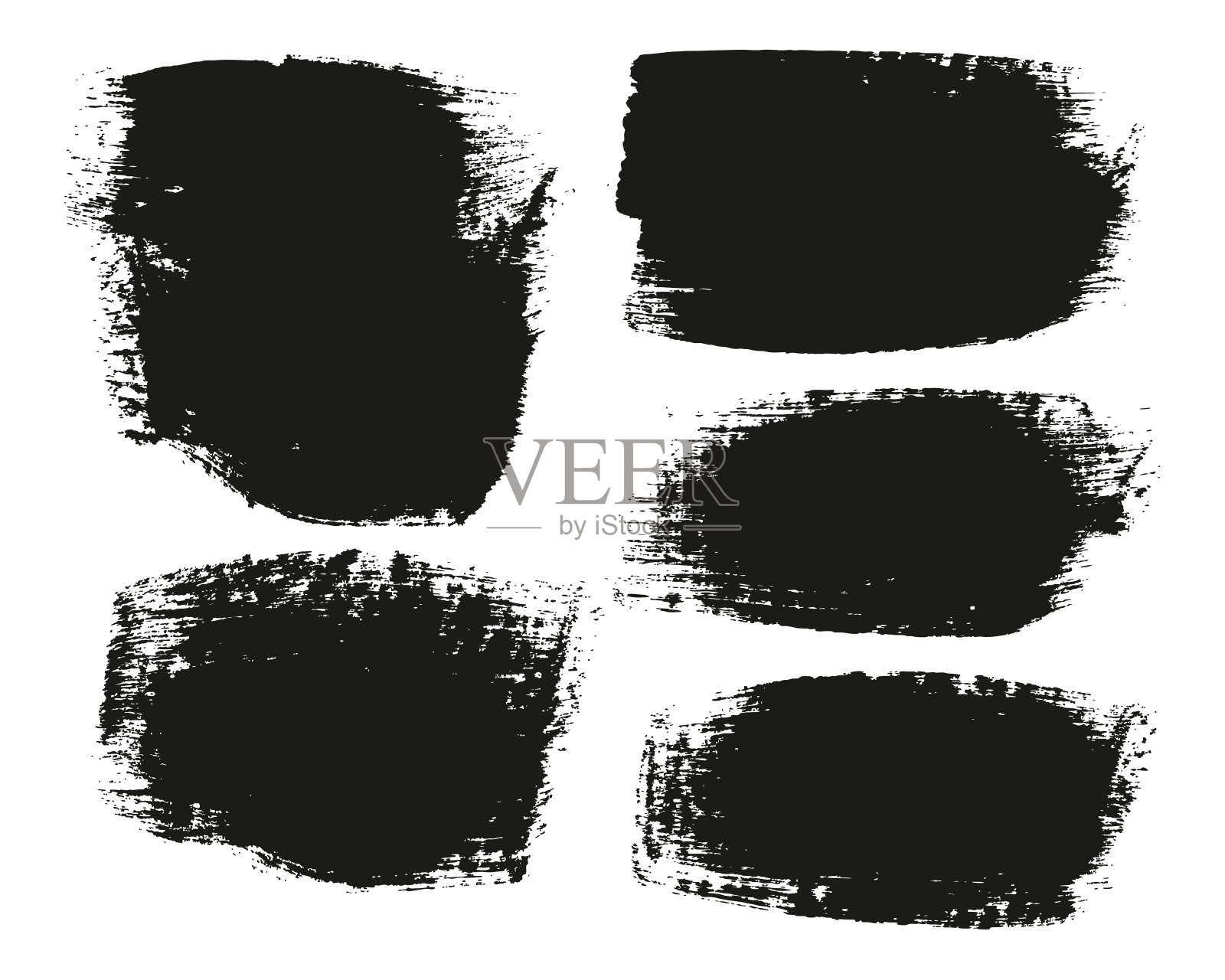 油漆笔刷中等背景混合高细节抽象矢量背景设置21插画图片素材