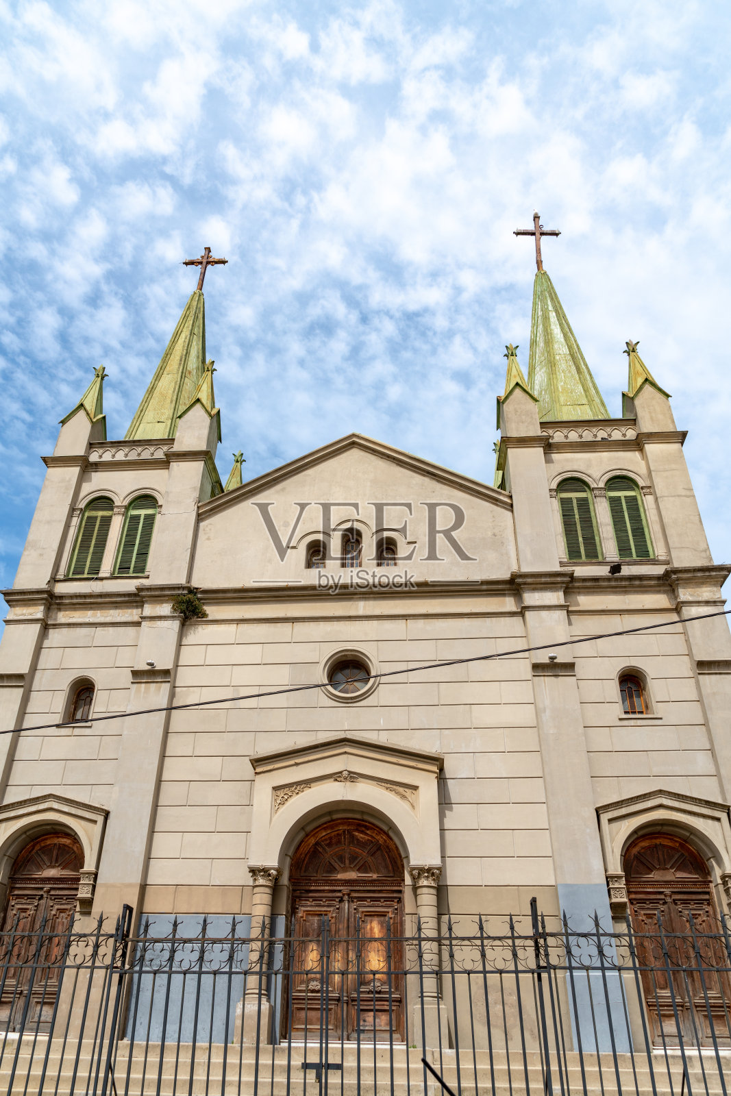 智利瓦尔帕莱索的教堂照片摄影图片