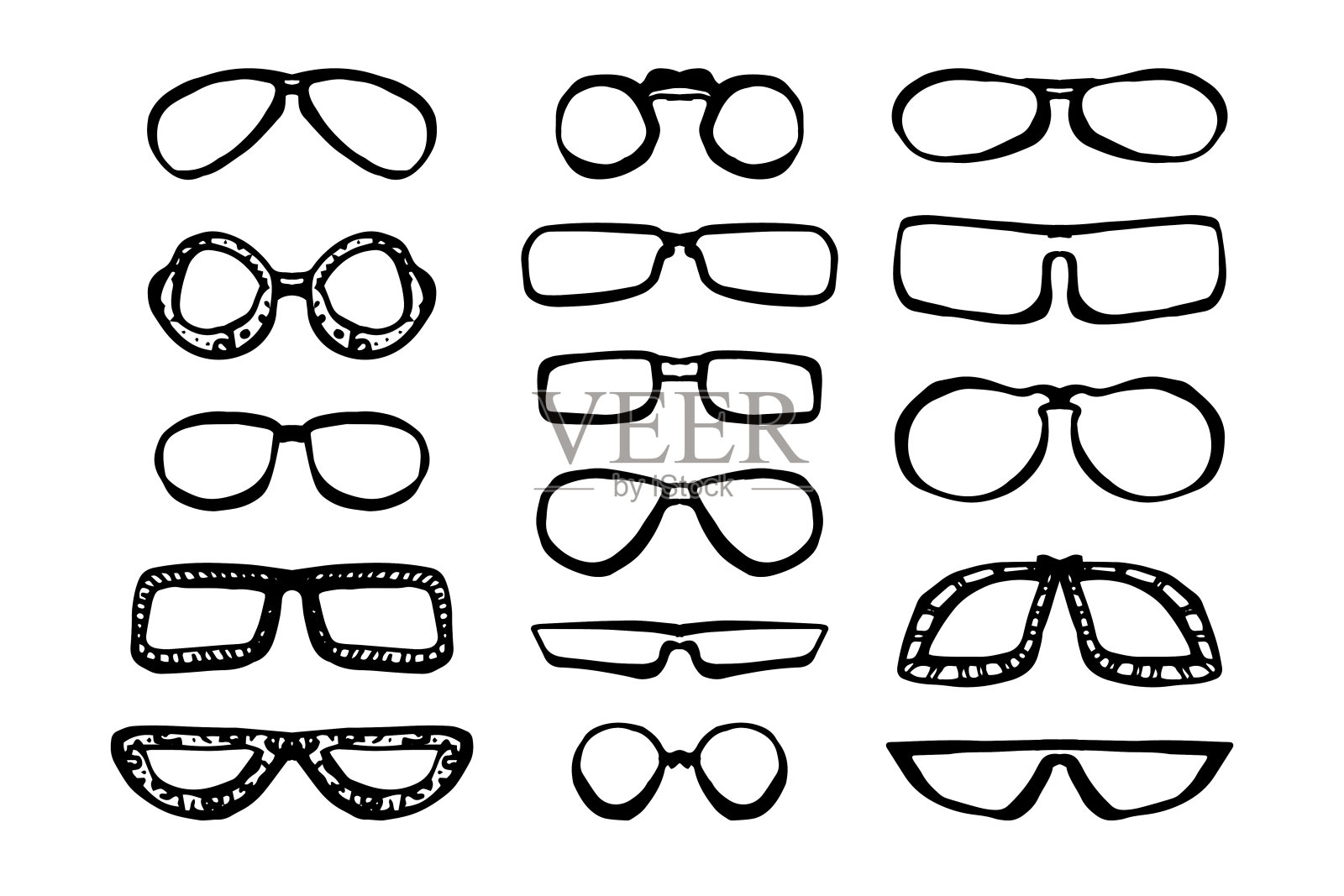 眼镜。设计元素图片