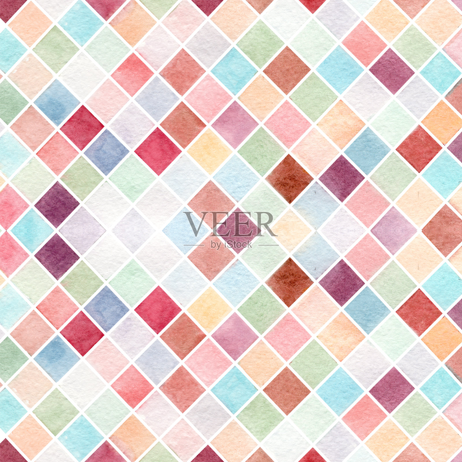 抽象水彩彩色背景,几何,钻石插画图片素材