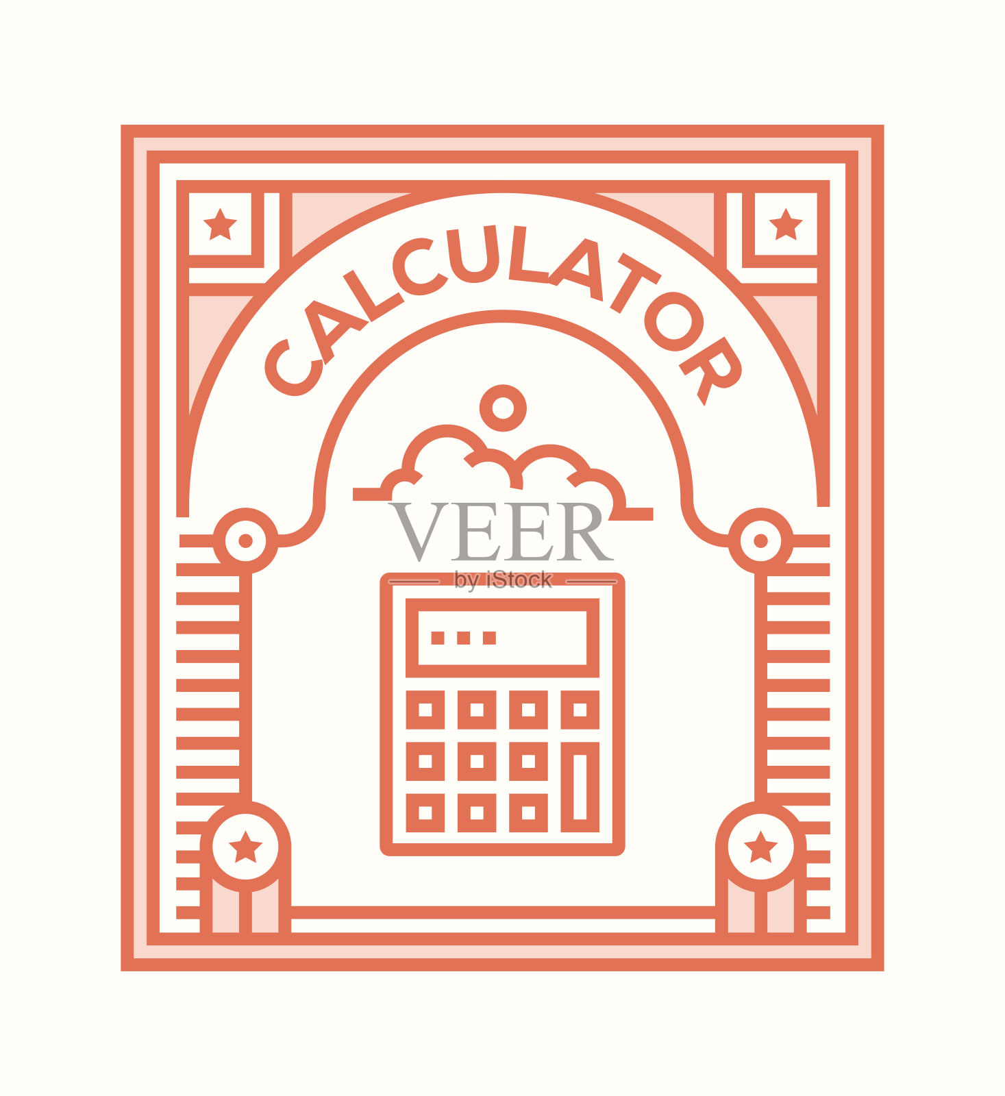 计算器图标的概念插画图片素材