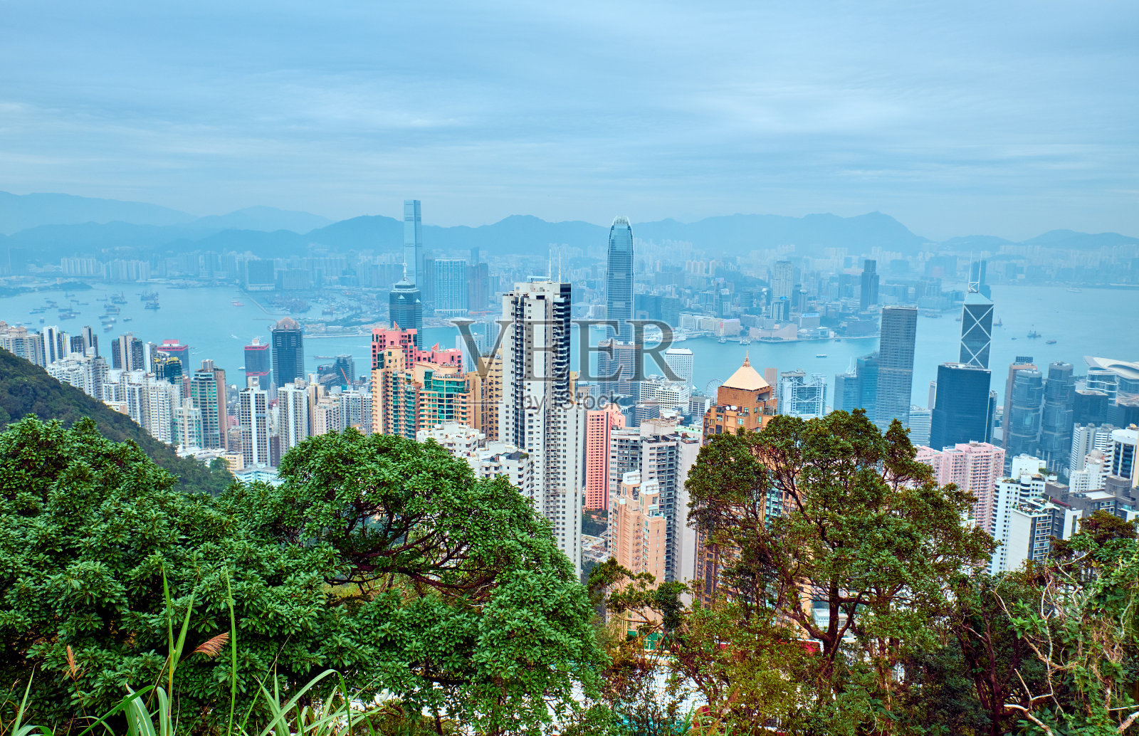 从太平山顶到香港的景色照片摄影图片