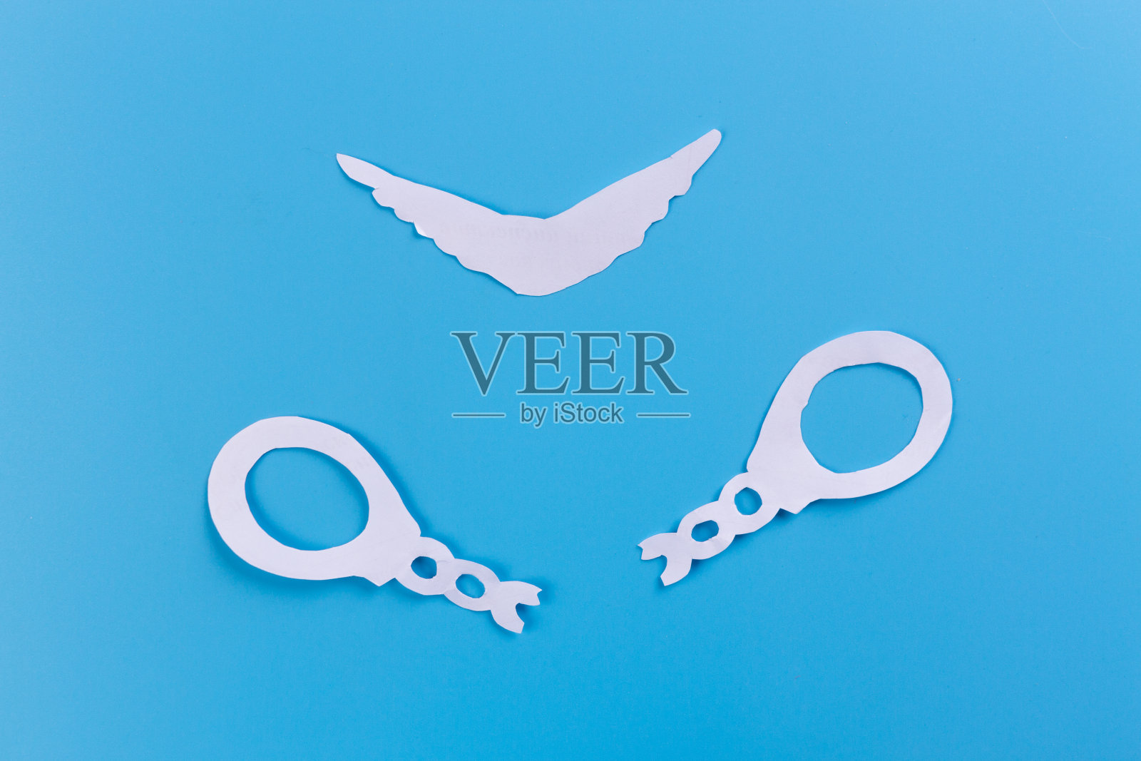 破手铐的剪影照片摄影图片