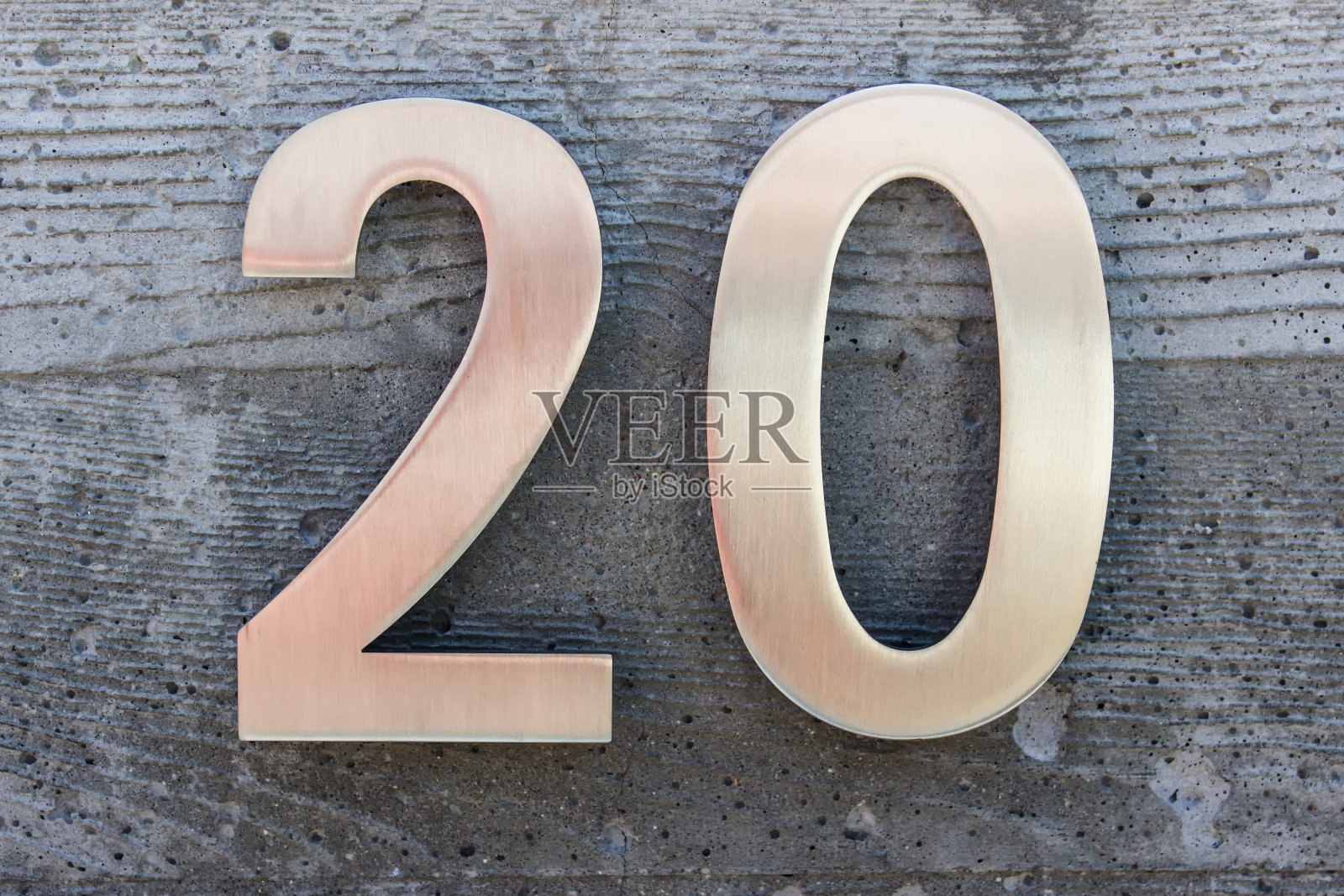 金属数字20照片摄影图片