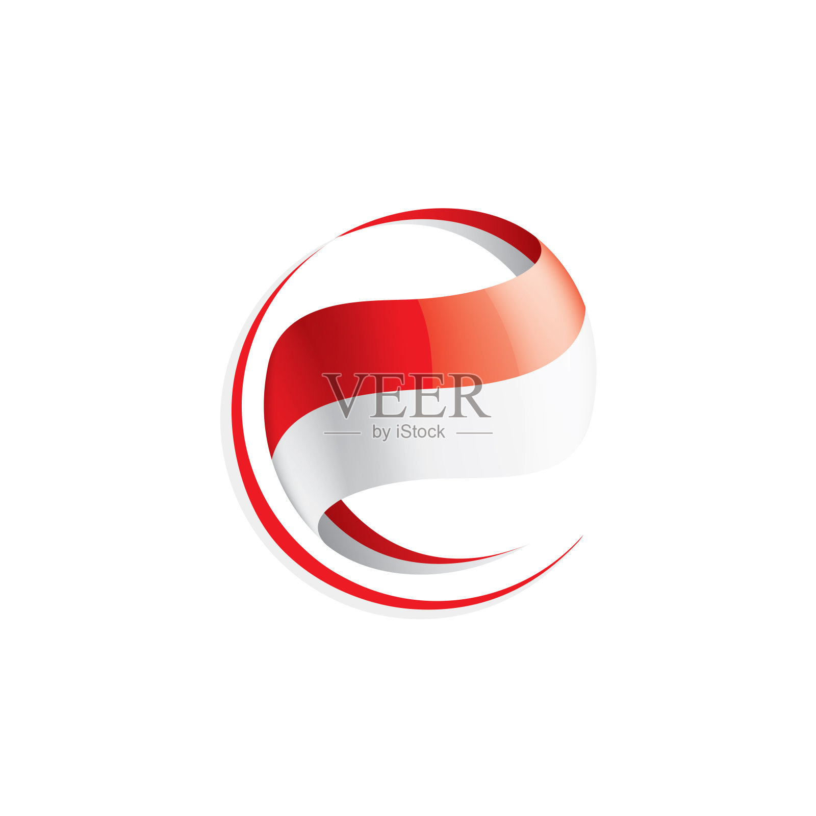 印度尼西亚国旗,矢量插图在白色的背景插画图片素材