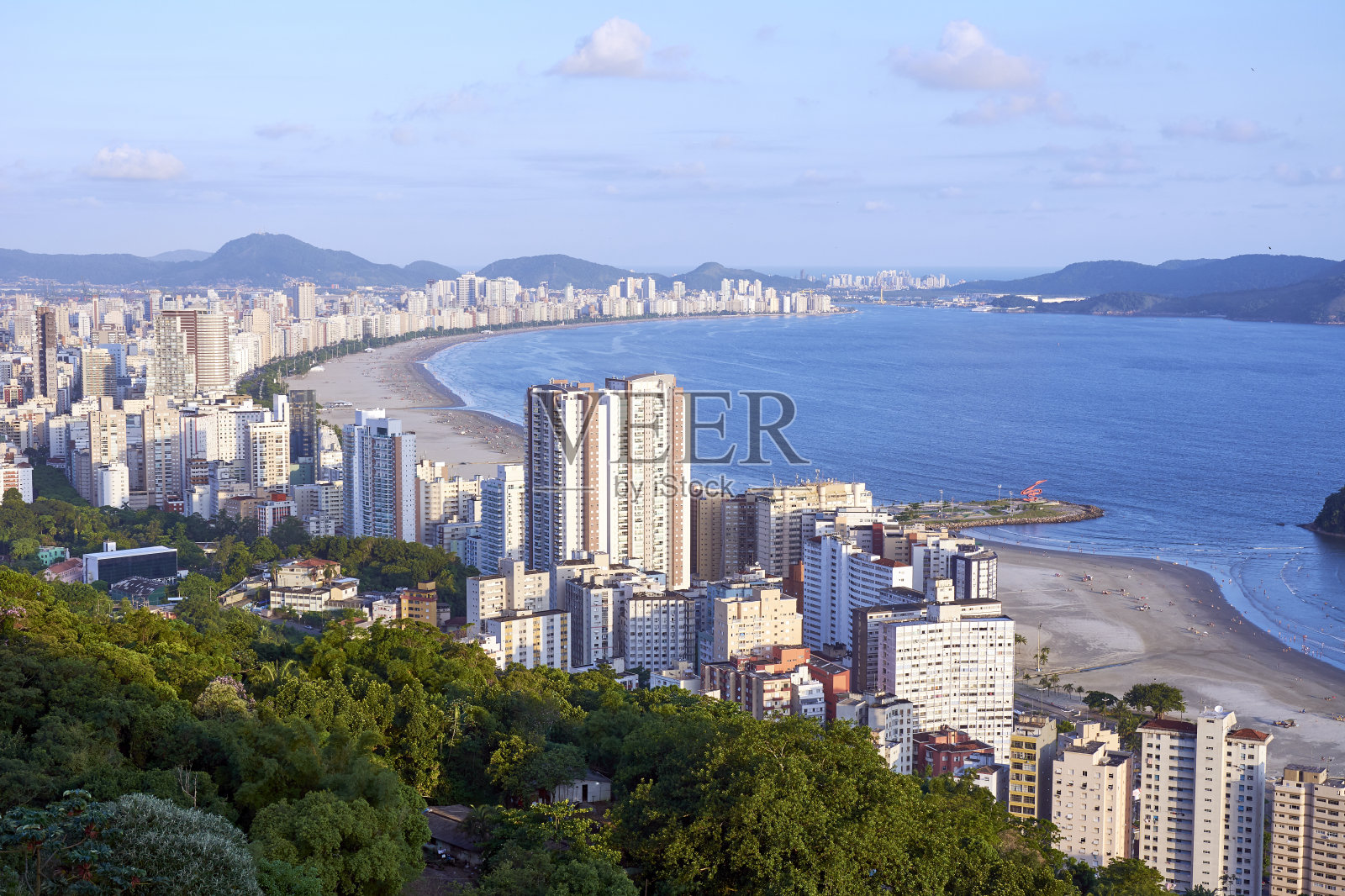 巴西圣保罗州桑托斯市。照片摄影图片