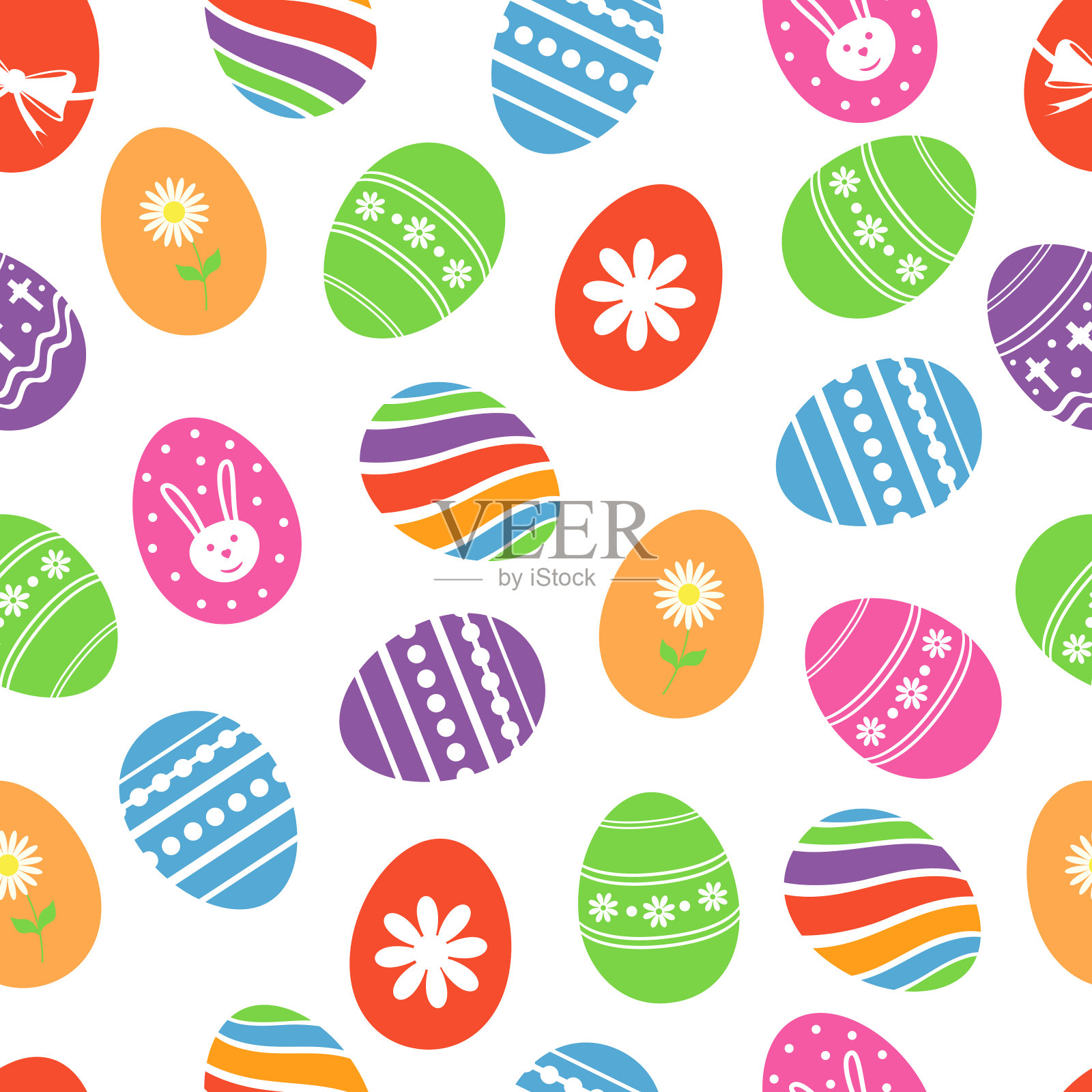 复活节彩蛋背景。插画图片素材