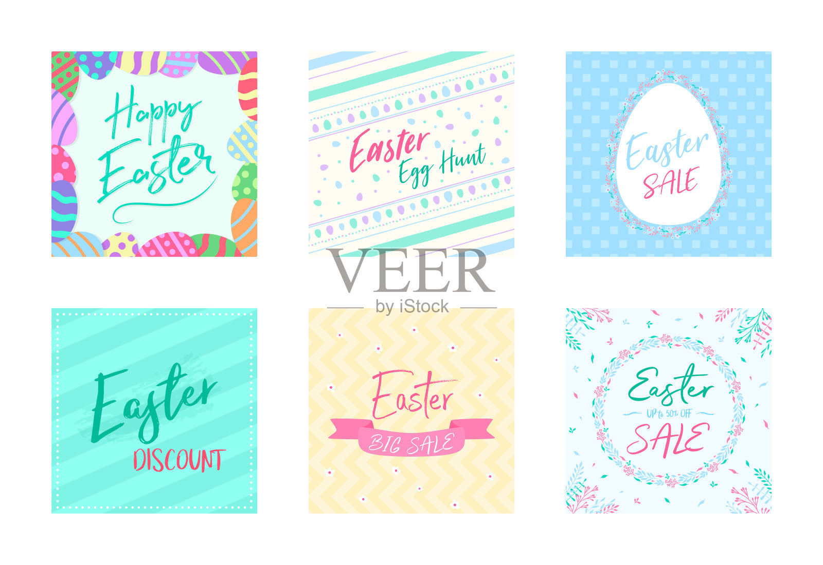 复活节海报的背景设计元素图片