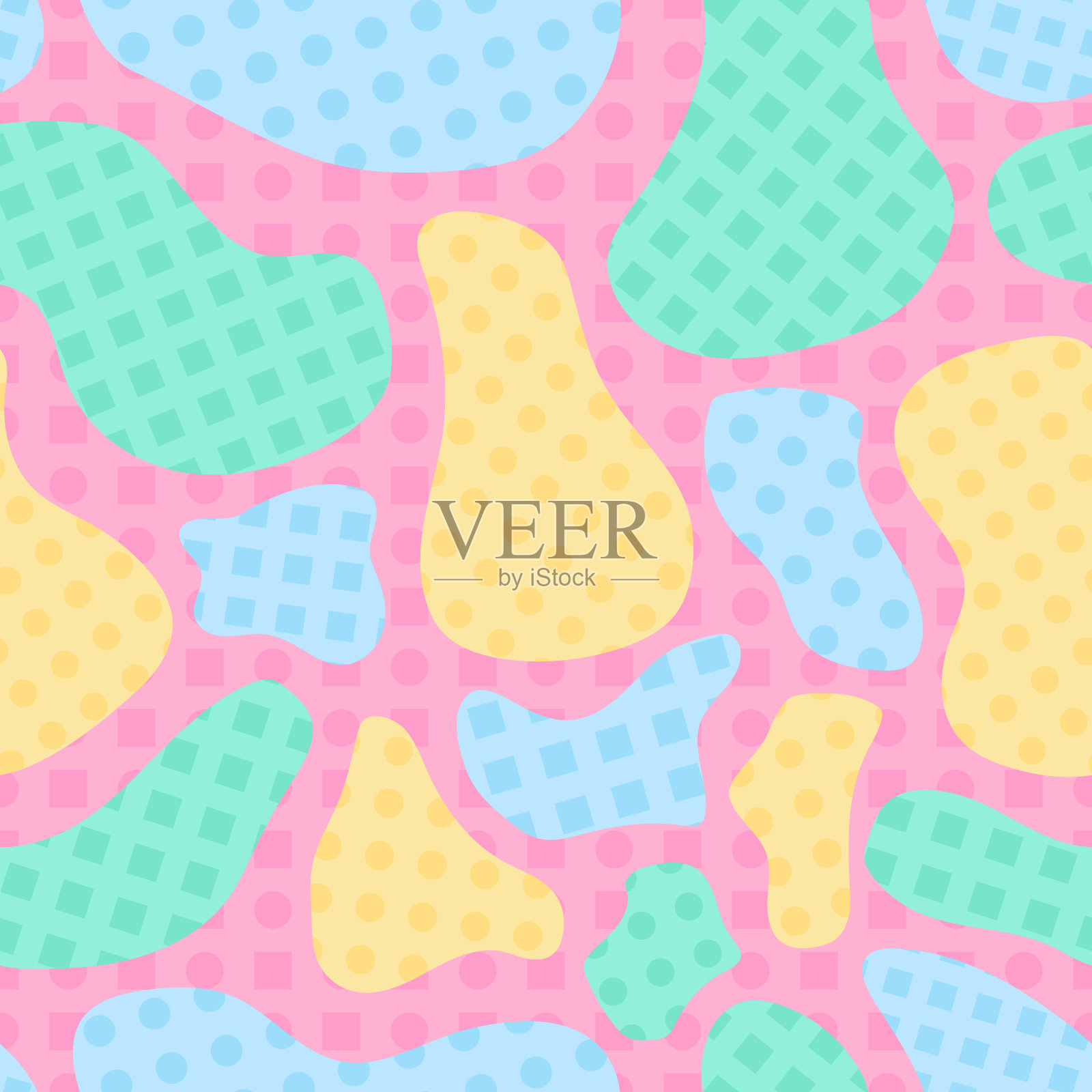 复活节无缝图案背景插画图片素材