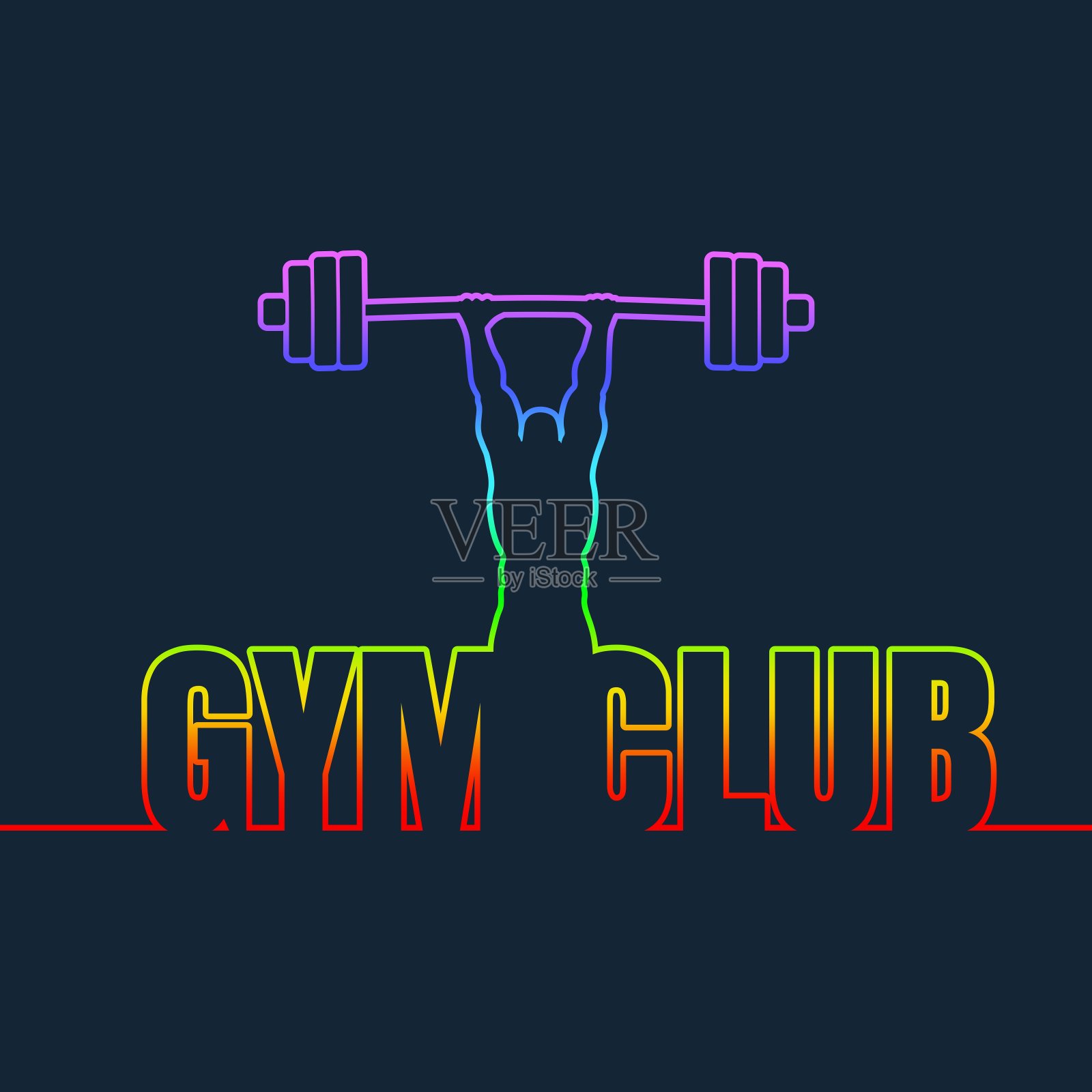 健美运动员剪影摆姿势插画图片素材