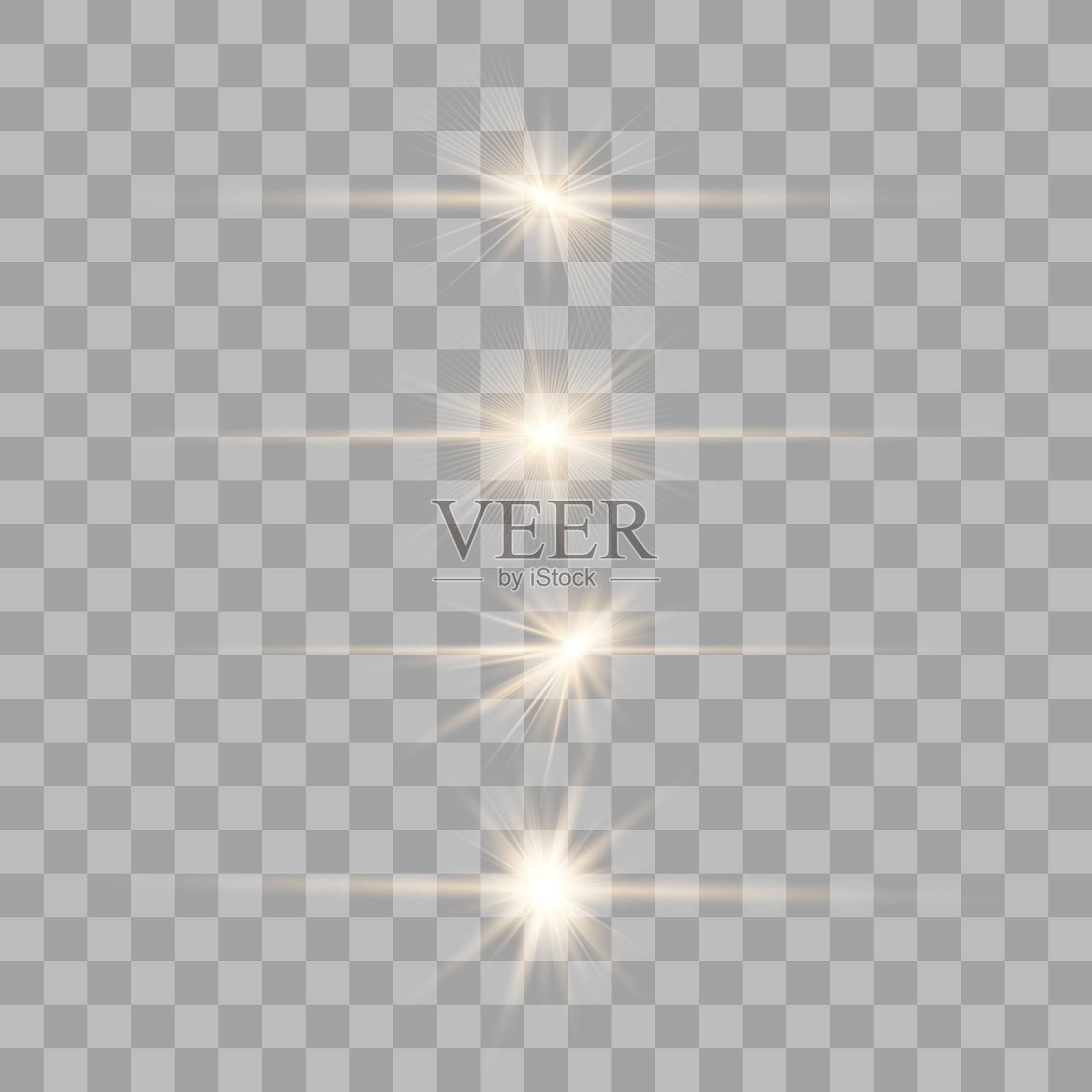 镜头光晕。金灯。矢量图插画图片素材