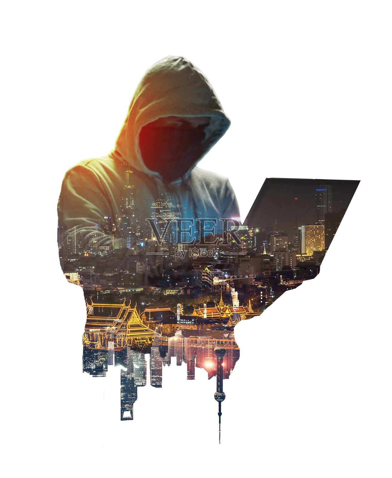 网络犯罪的概念。黑客在暗色数字背景下编写代码照片摄影图片