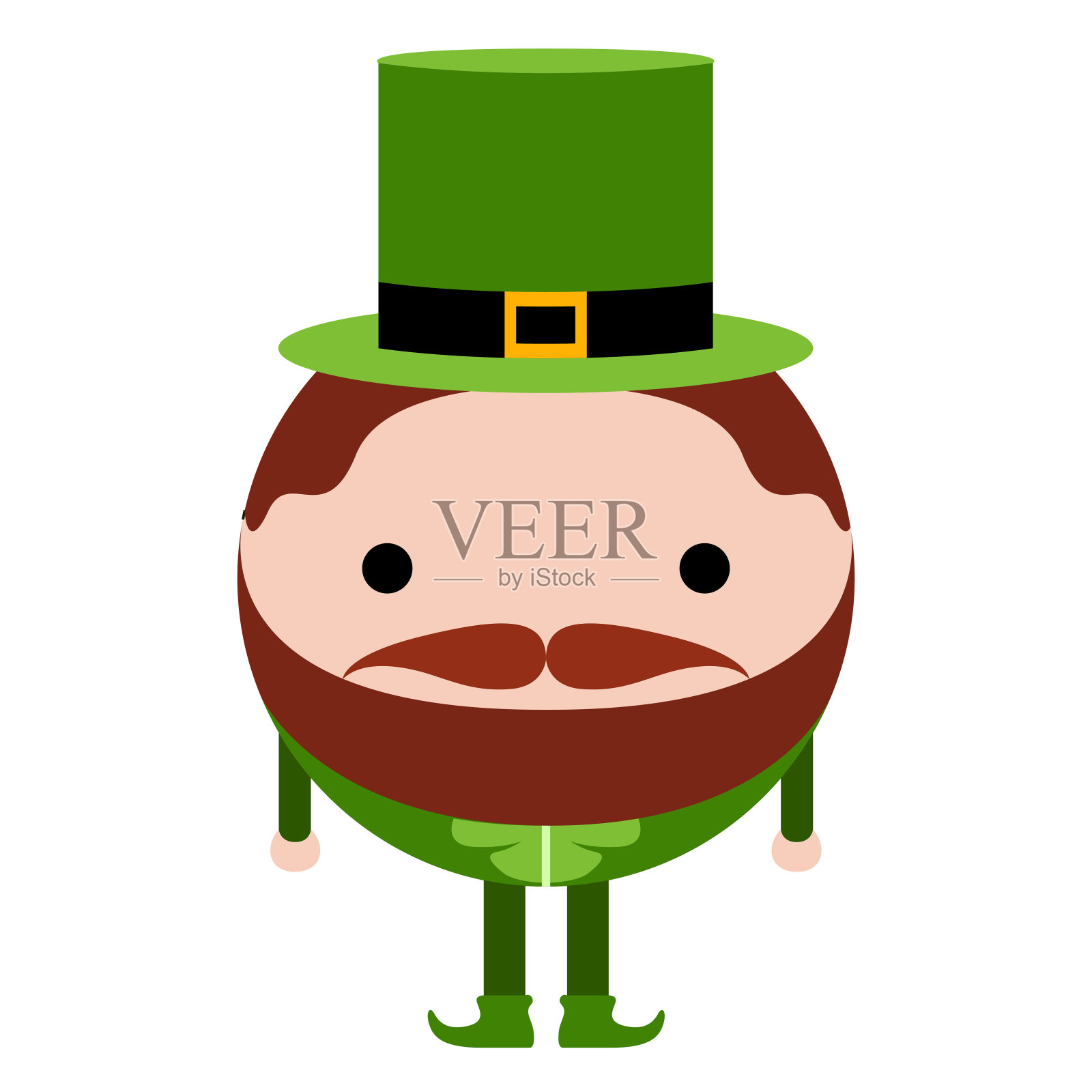 孤立抽象帕特里克日精灵插画图片素材