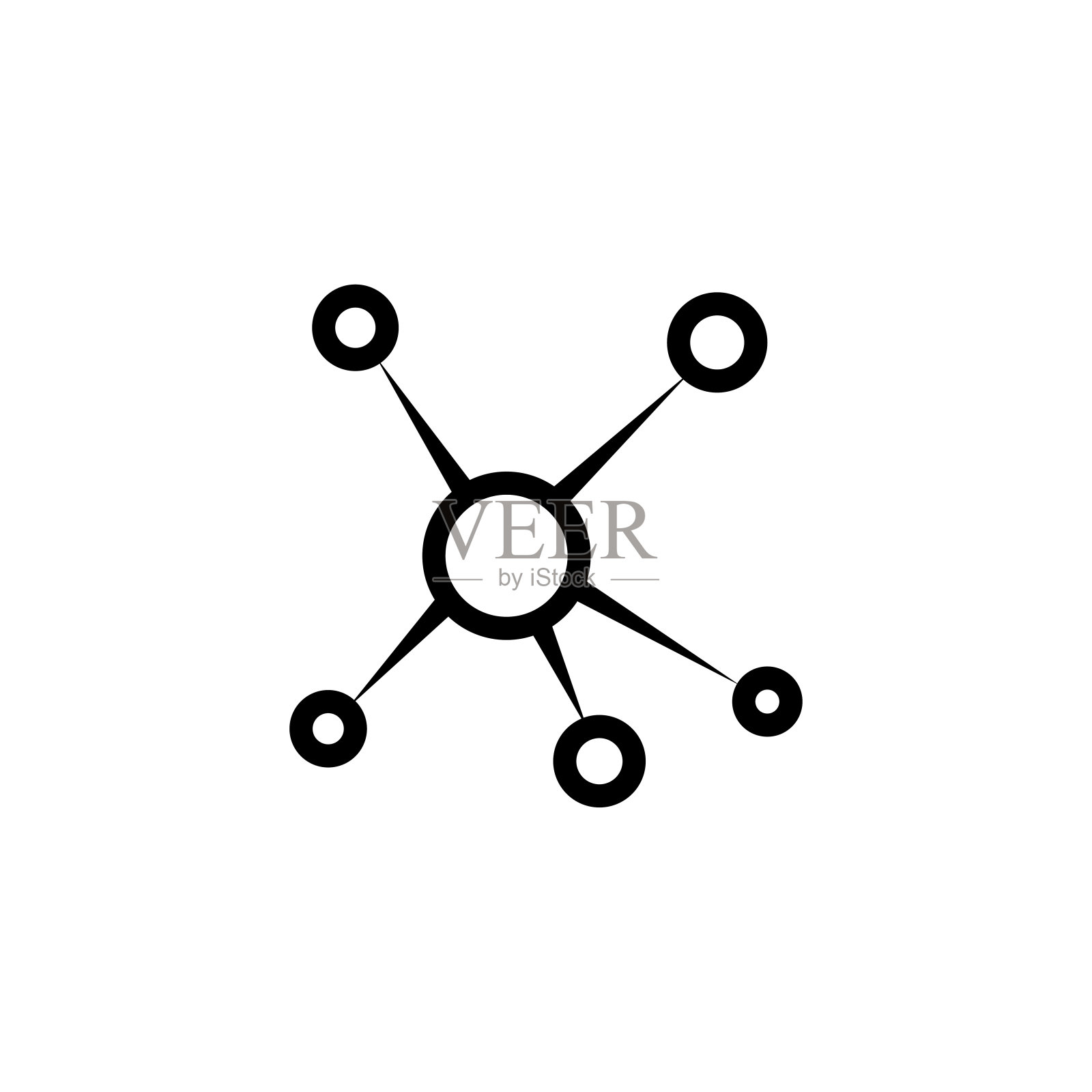 高级连接图标或线条样式的标志。高质量的标志和符号在白色的背景。矢量轮廓象形图信息图,网页设计和应用程序开发。图标素材