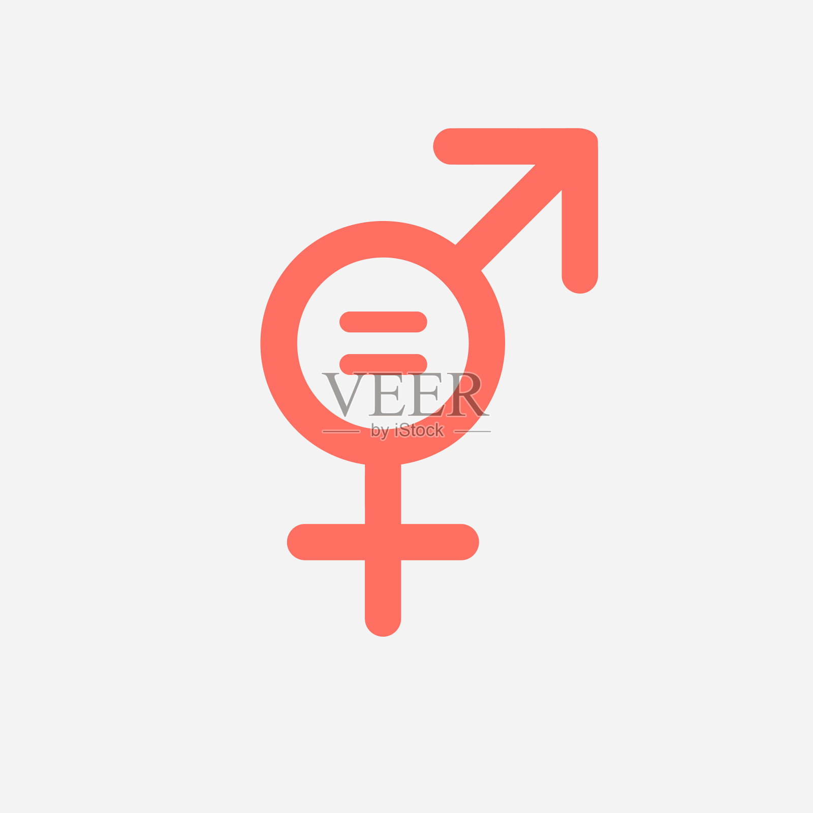 性别平等的图标象征。插画图片素材