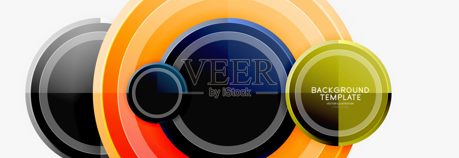 圆形图案,抽象圆形构图插画图片素材