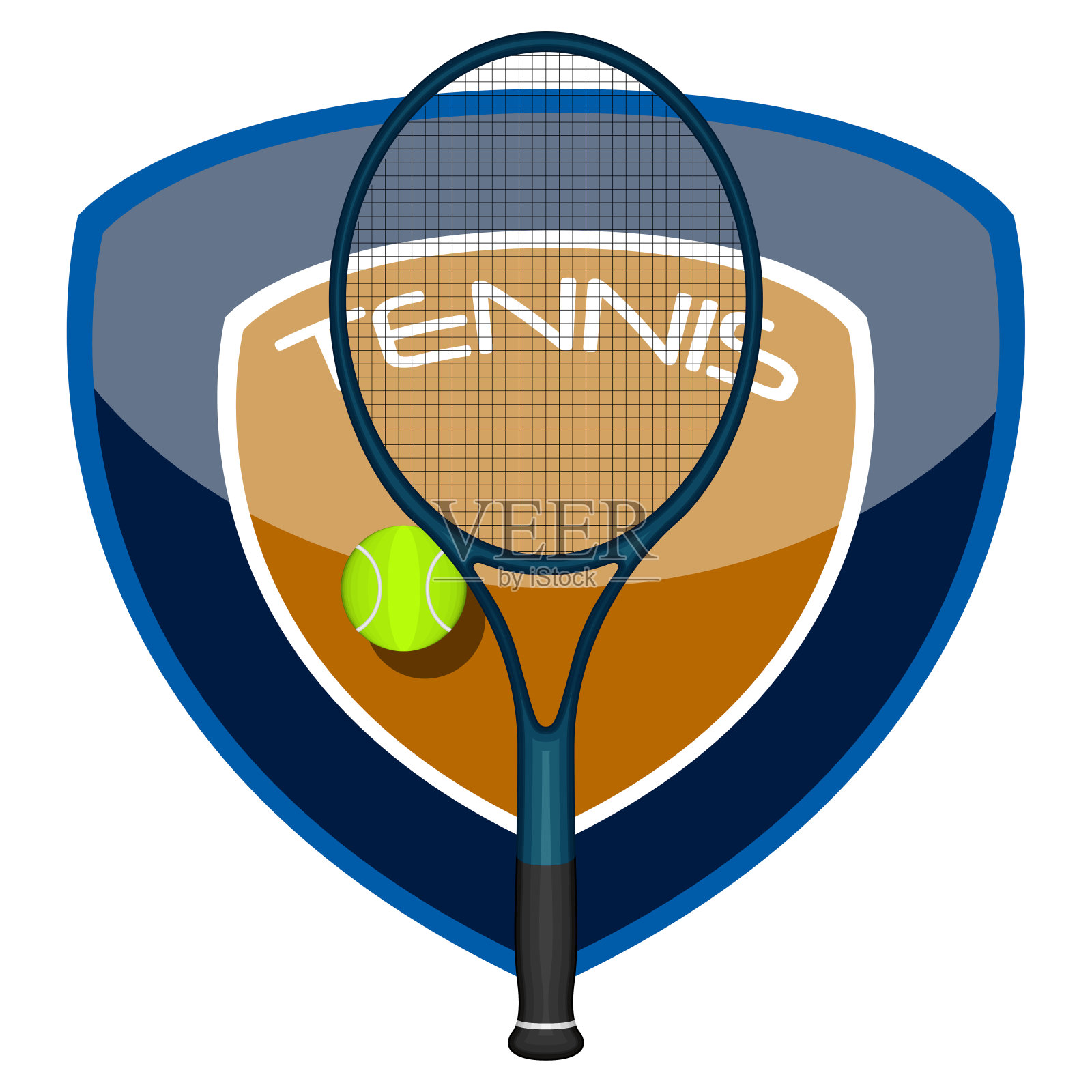 孤立的网球会徽设计元素图片