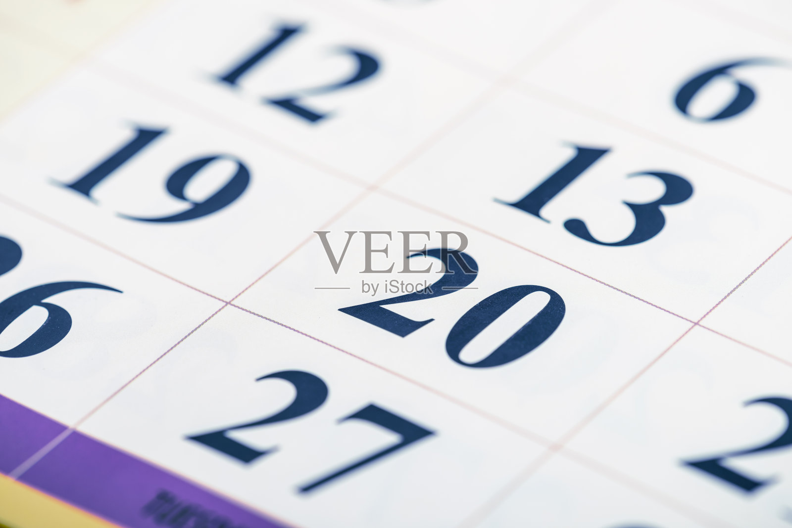 焦点中的日历片段透视图20照片摄影图片