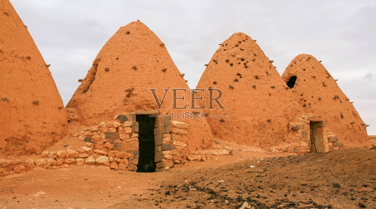 战前的叙利亚:阿勒颇西南部的蜂巢房屋照片摄影图片