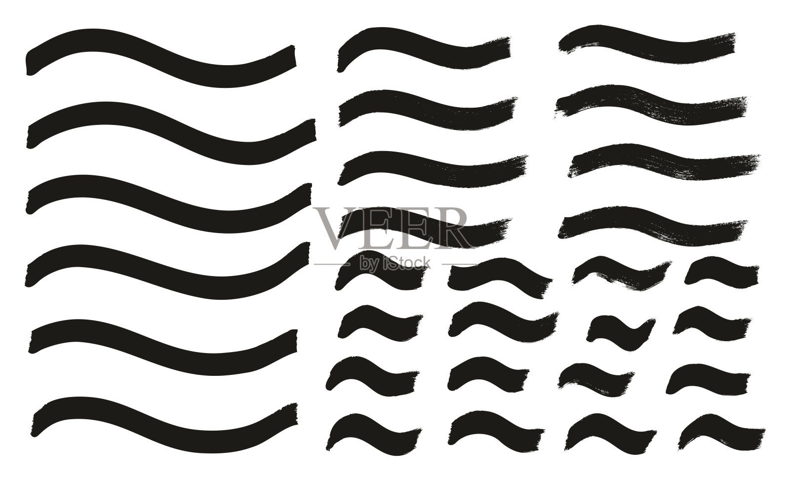 标记标记中波线高细节抽象矢量背景集129插画图片素材