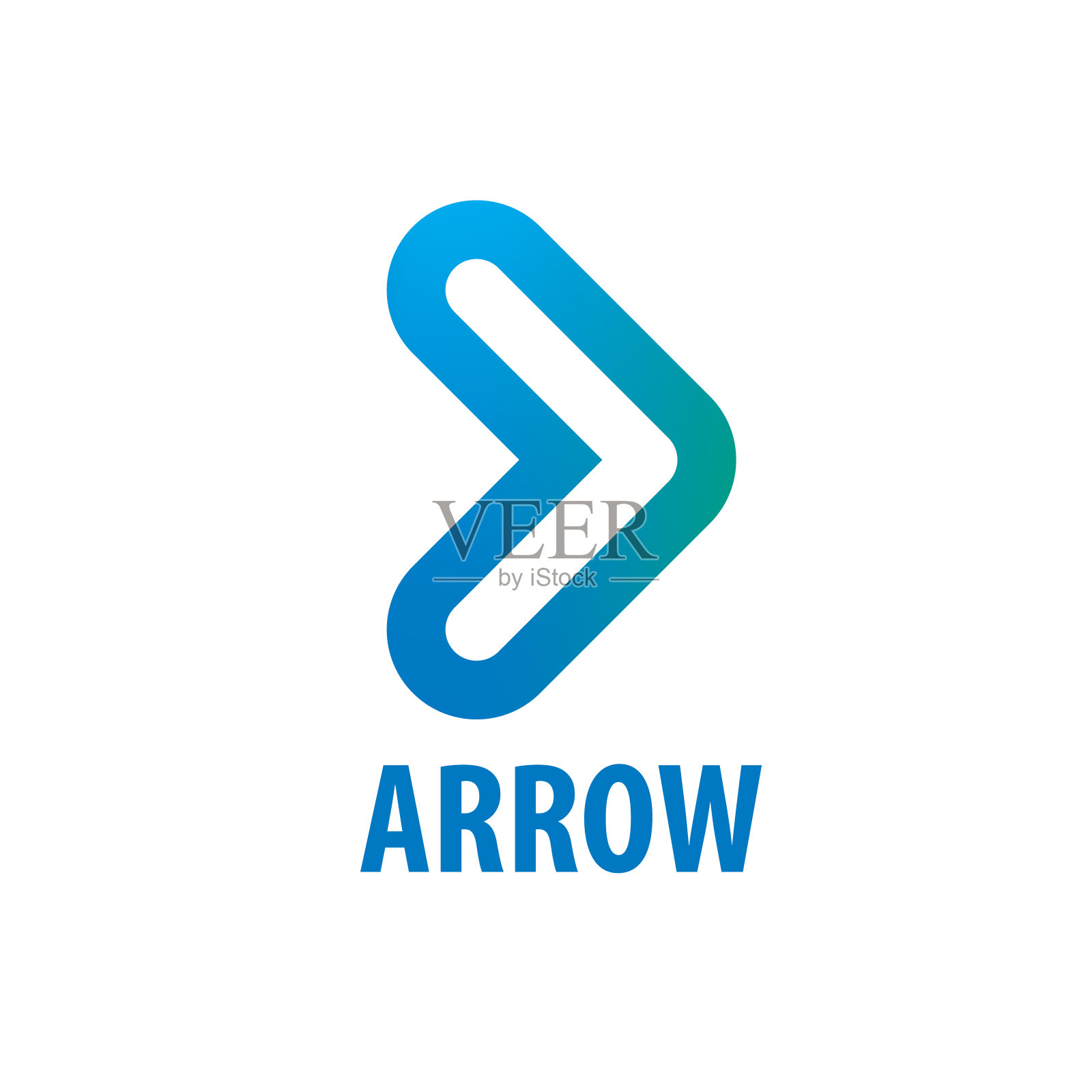 抽象的带有箭头的企业标志图标设计模板插画图片素材