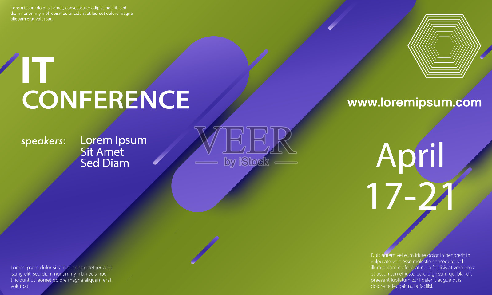 会议公告设计模板插画图片素材