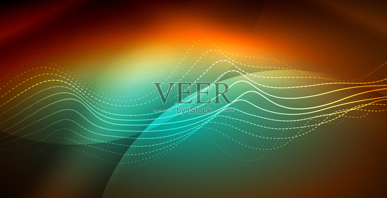 霓虹灯波背景插画图片素材