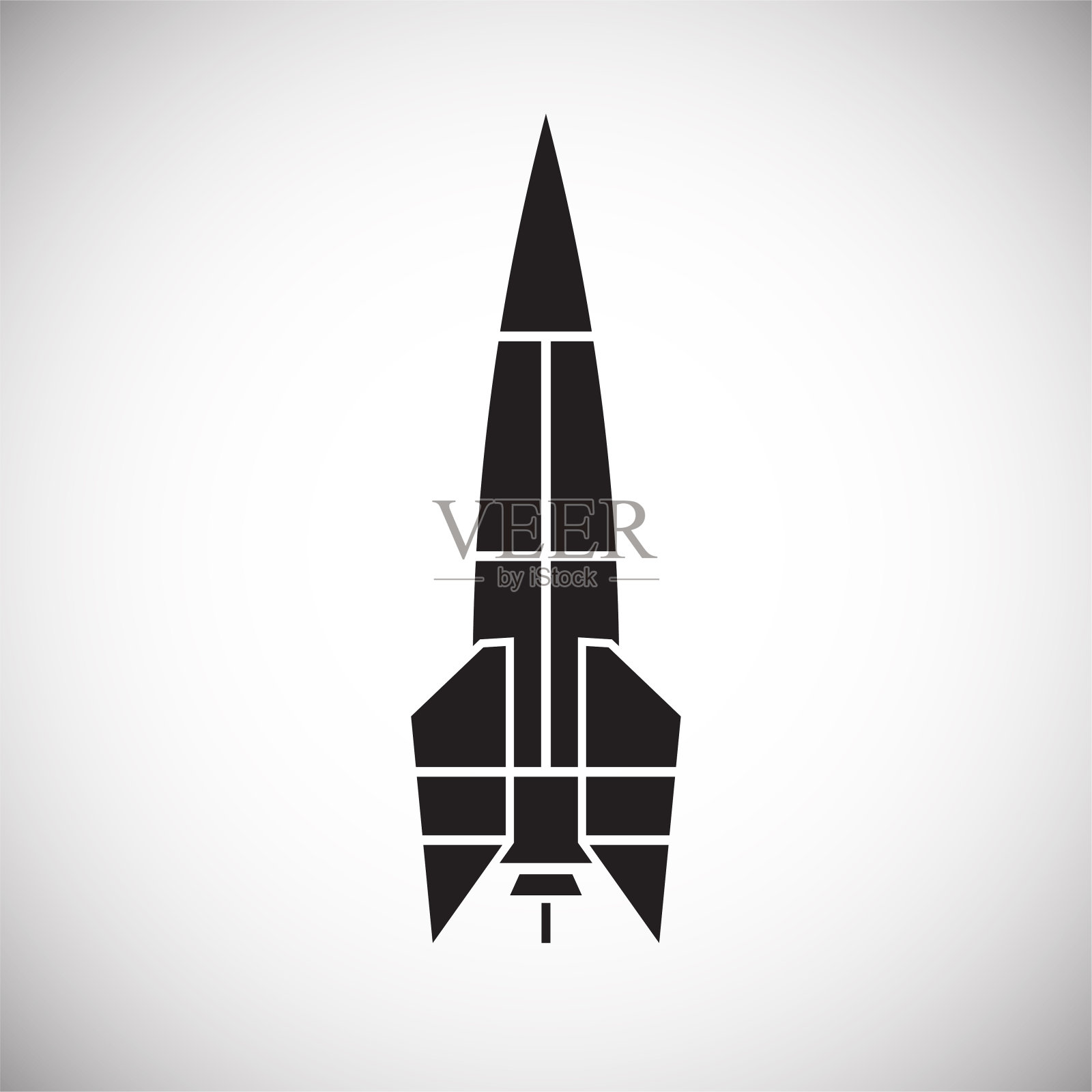 火箭图标的背景为图形和网页设计。简单的矢量信号。网站按钮或手机应用的互联网概念符号。插画图片素材