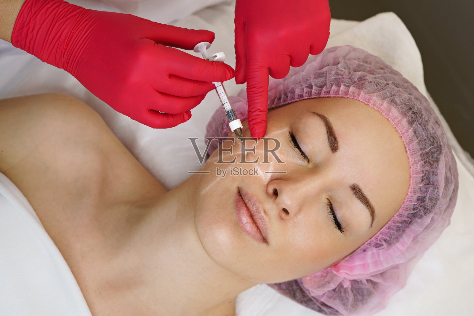 美学美容。透明质酸注射照片摄影图片