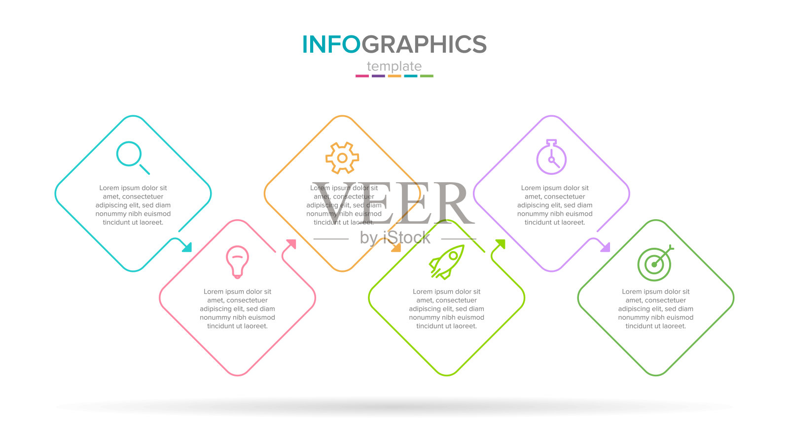 矢量信息图表标签模板与图标。5个选项或步骤。用于业务概念的信息图。可用于信息图形,流程图,演示文稿,网站,横幅,印刷材料。插画图片素材