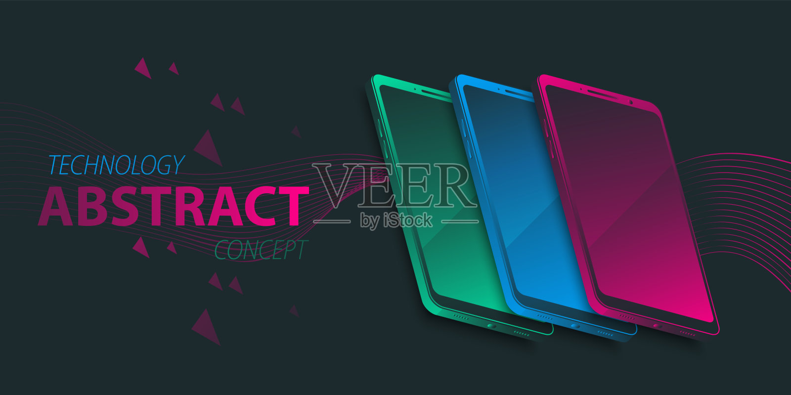 梯度现代等距数字设备模拟。销售横幅,特惠传单,传单设计。矢量插图。插画图片素材