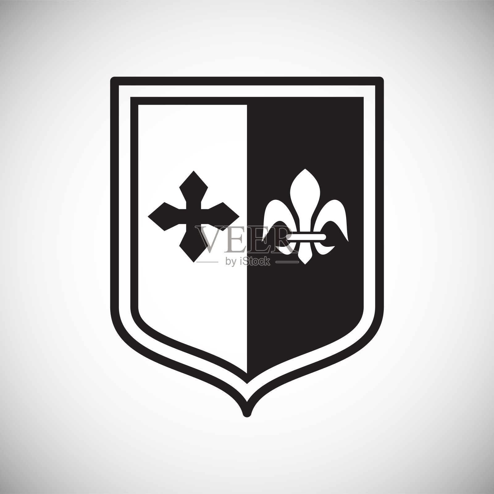 盾牌和纹章相关的图形和网页设计的背景图标。简单的向量符号。互联网概念符号,网站按钮或移动应用程序。设计元素图片