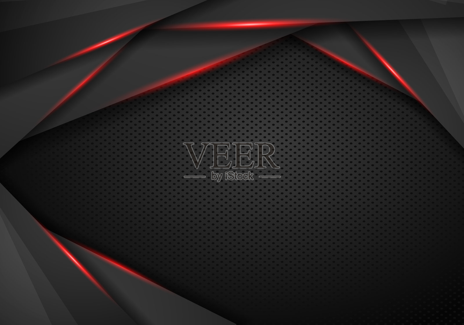 抽象的金属黑色对红色框架设计创新概念布局背景。矢量插图。技术背景与金属旗帜。黑色抽象背景。插画图片素材