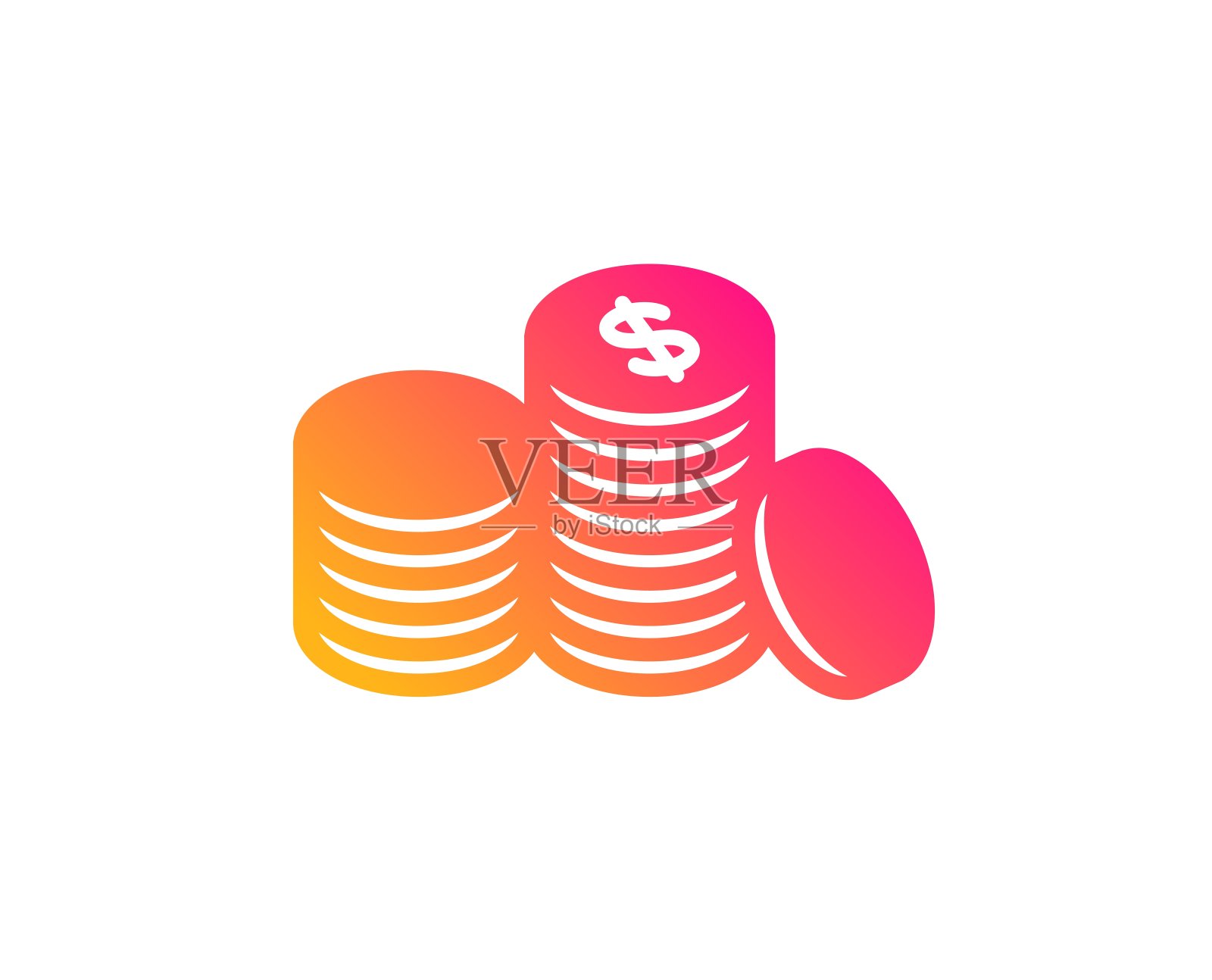 钱币图标。银行的货币。向量图标素材
