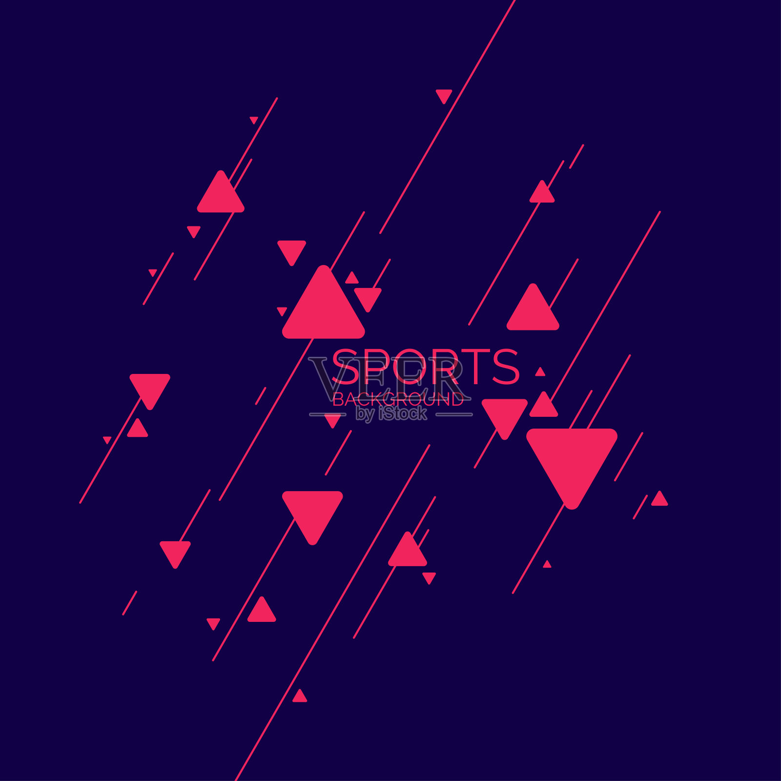 抽象的几何背景。体育海报与扁平的数字。插画图片素材