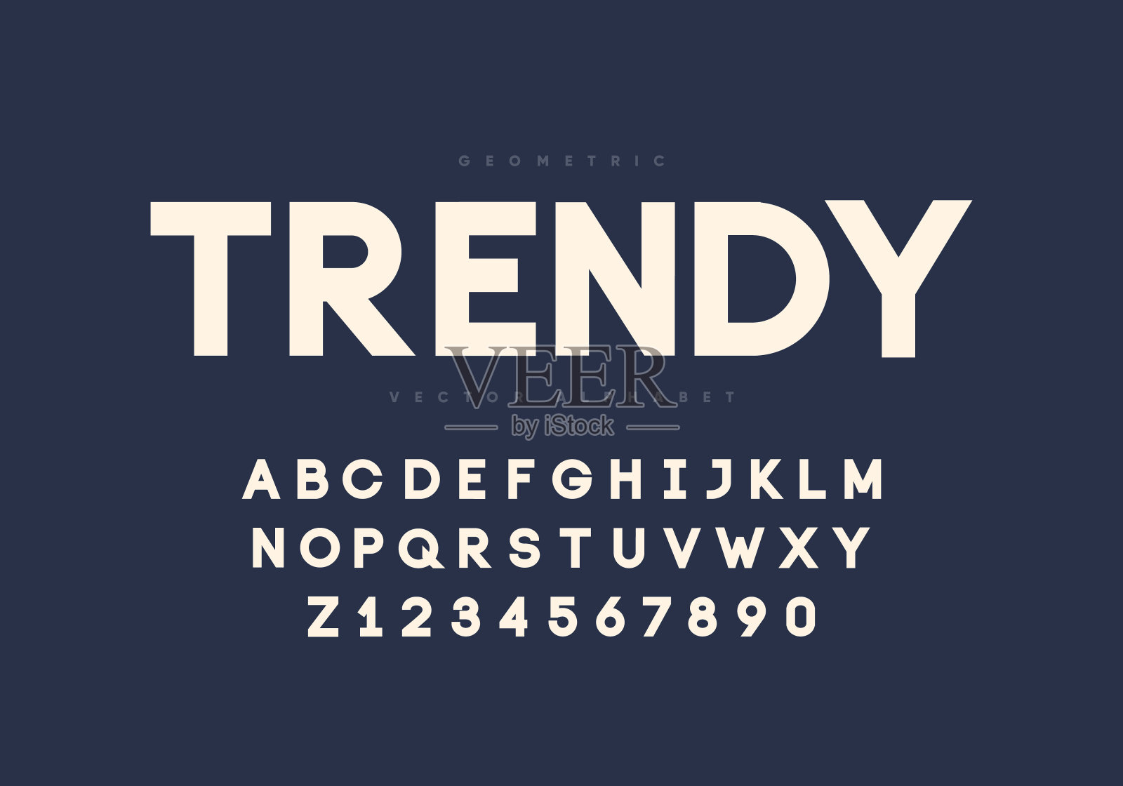 大胆的现代字体设计。插画图片素材