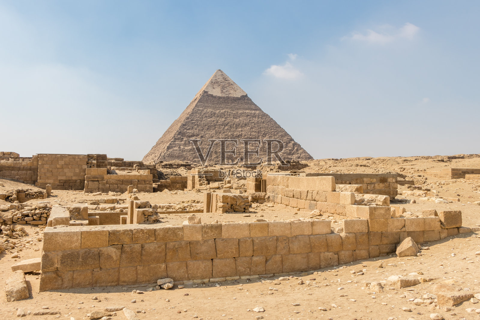 吉萨的卡夫拉金字塔照片摄影图片