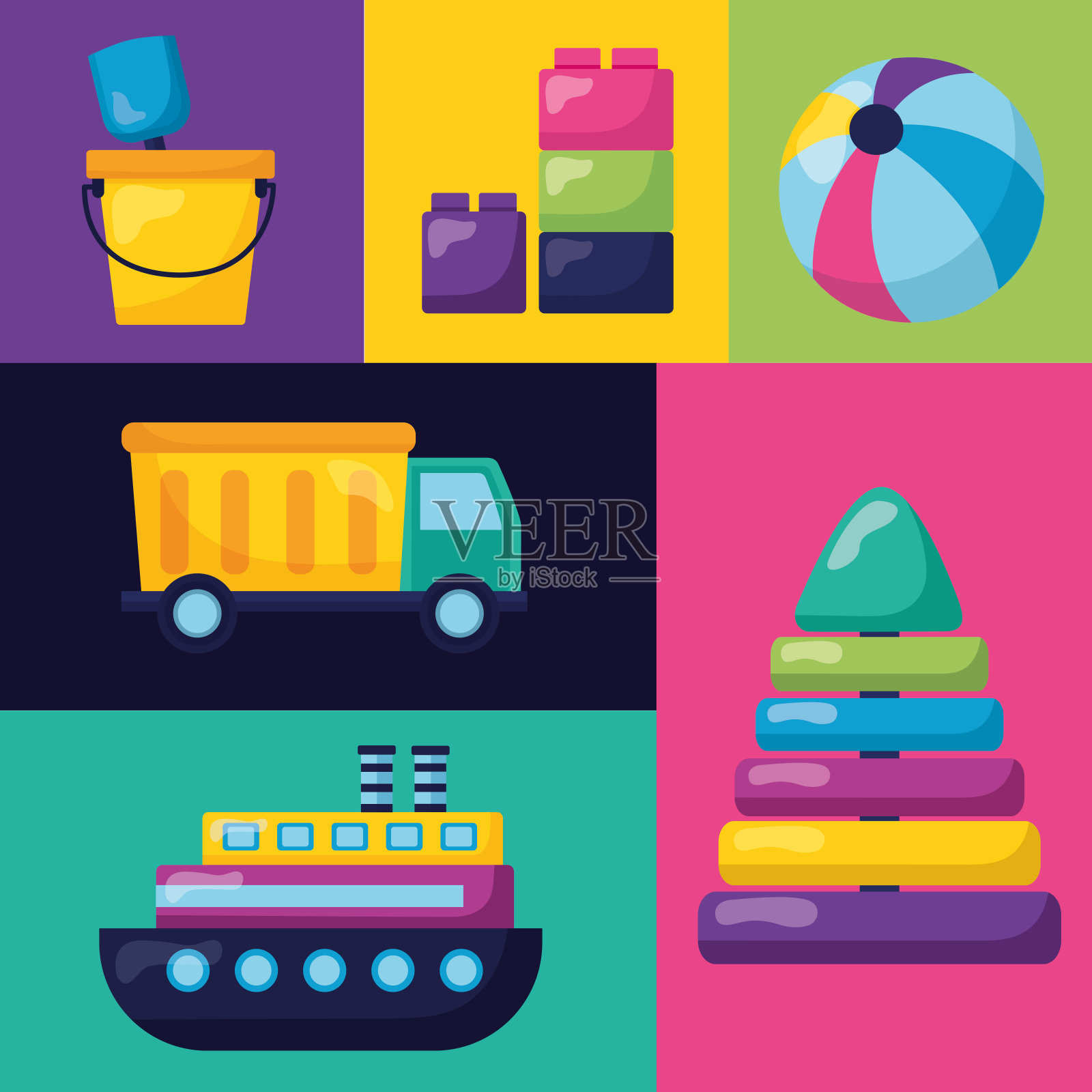 儿童玩具设计图标素材