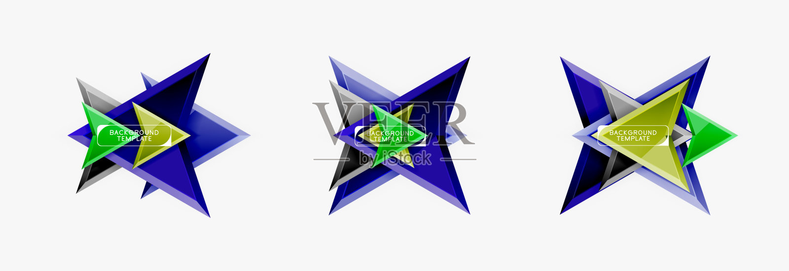 箭头和三角形几何设计模板的旗帜,背景或标志插画图片素材