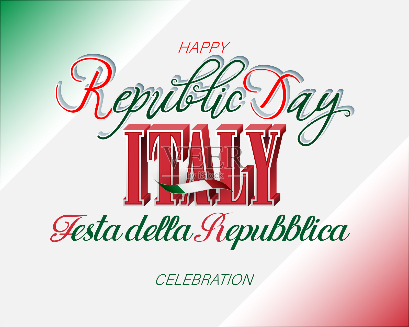 意大利共和国日庆典插画图片素材
