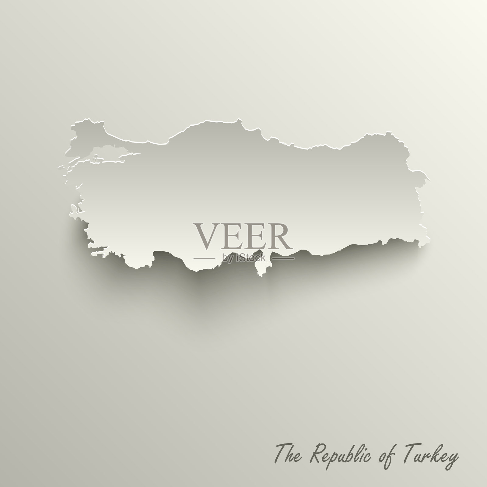 摘要设计土耳其共和国地图模板插画图片素材