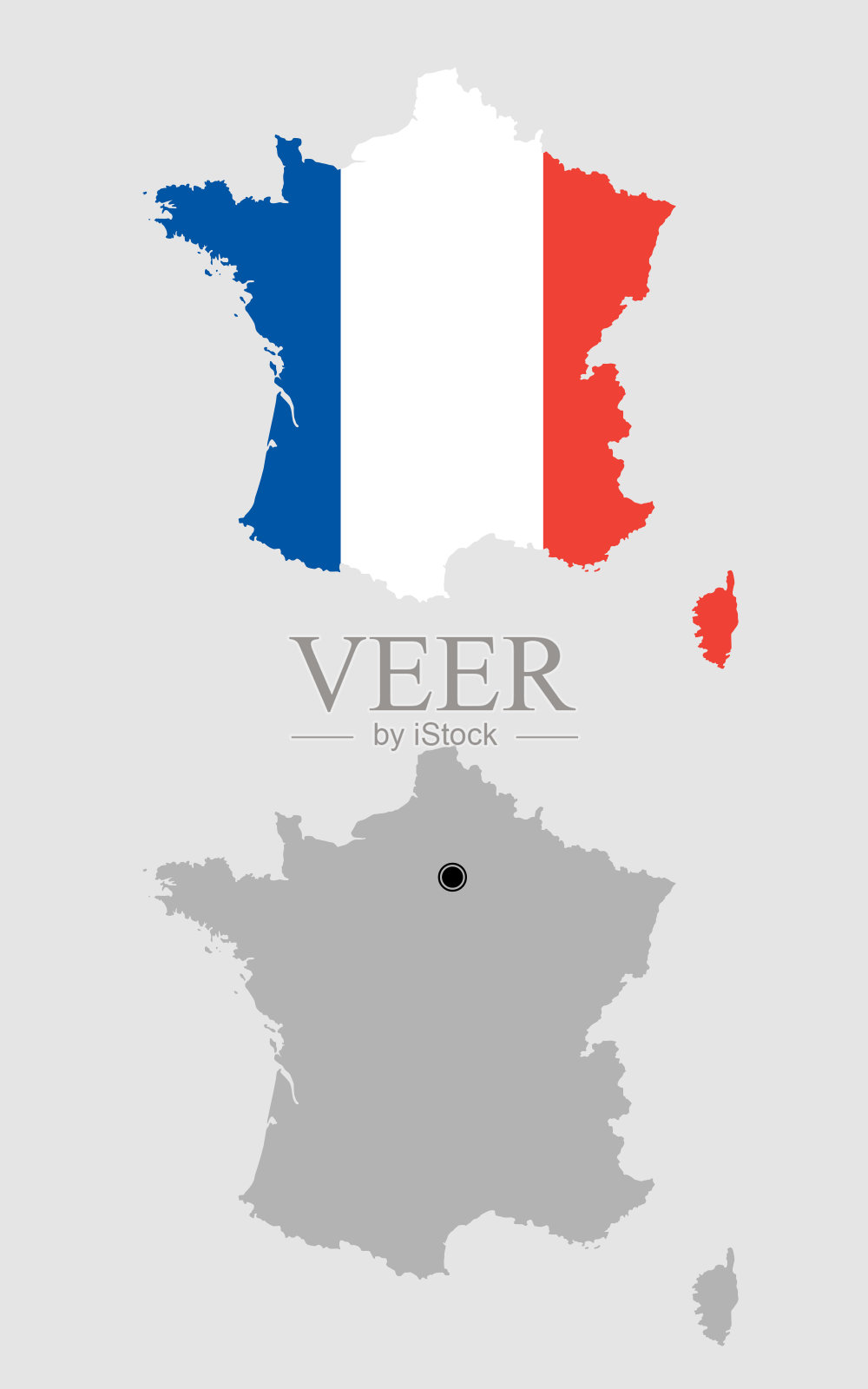 法国的轮廓插画图片素材