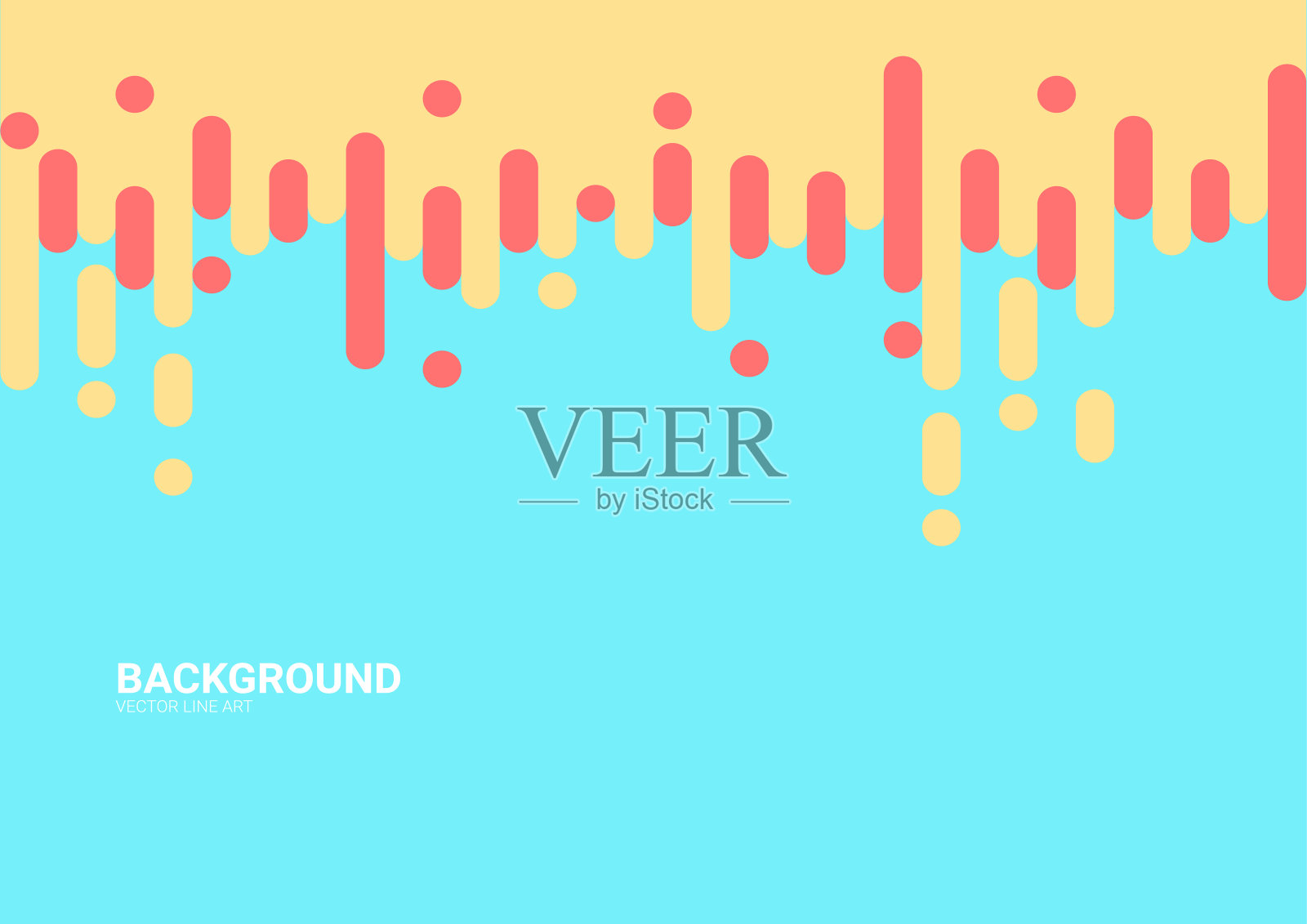 抽象的复古背景与动态色彩粉彩圆形形状插画图片素材