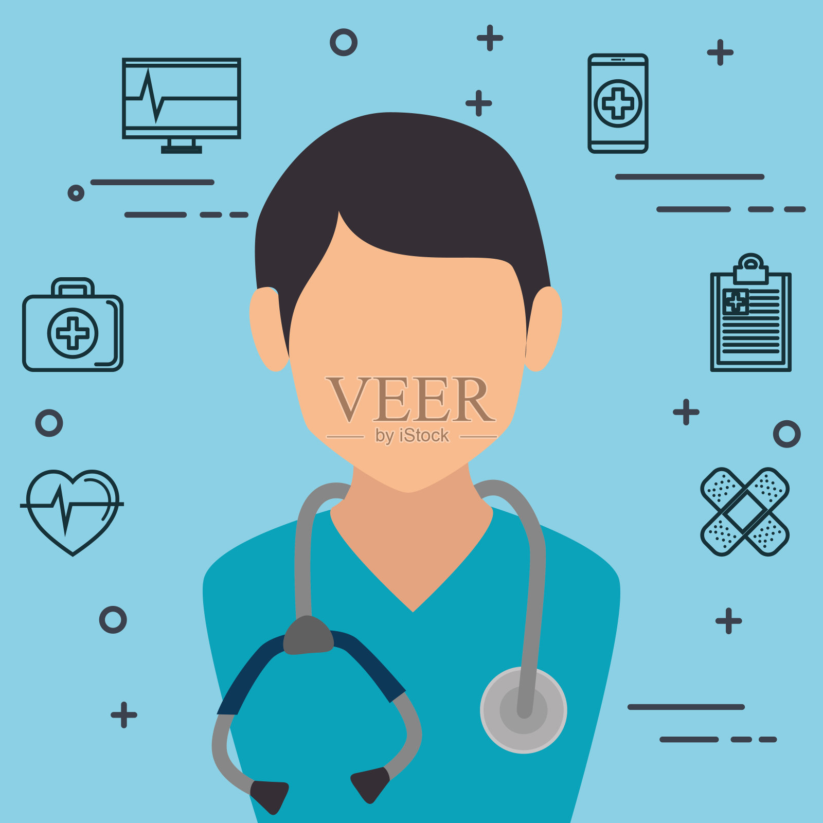 医生与医疗保健图标插画图片素材