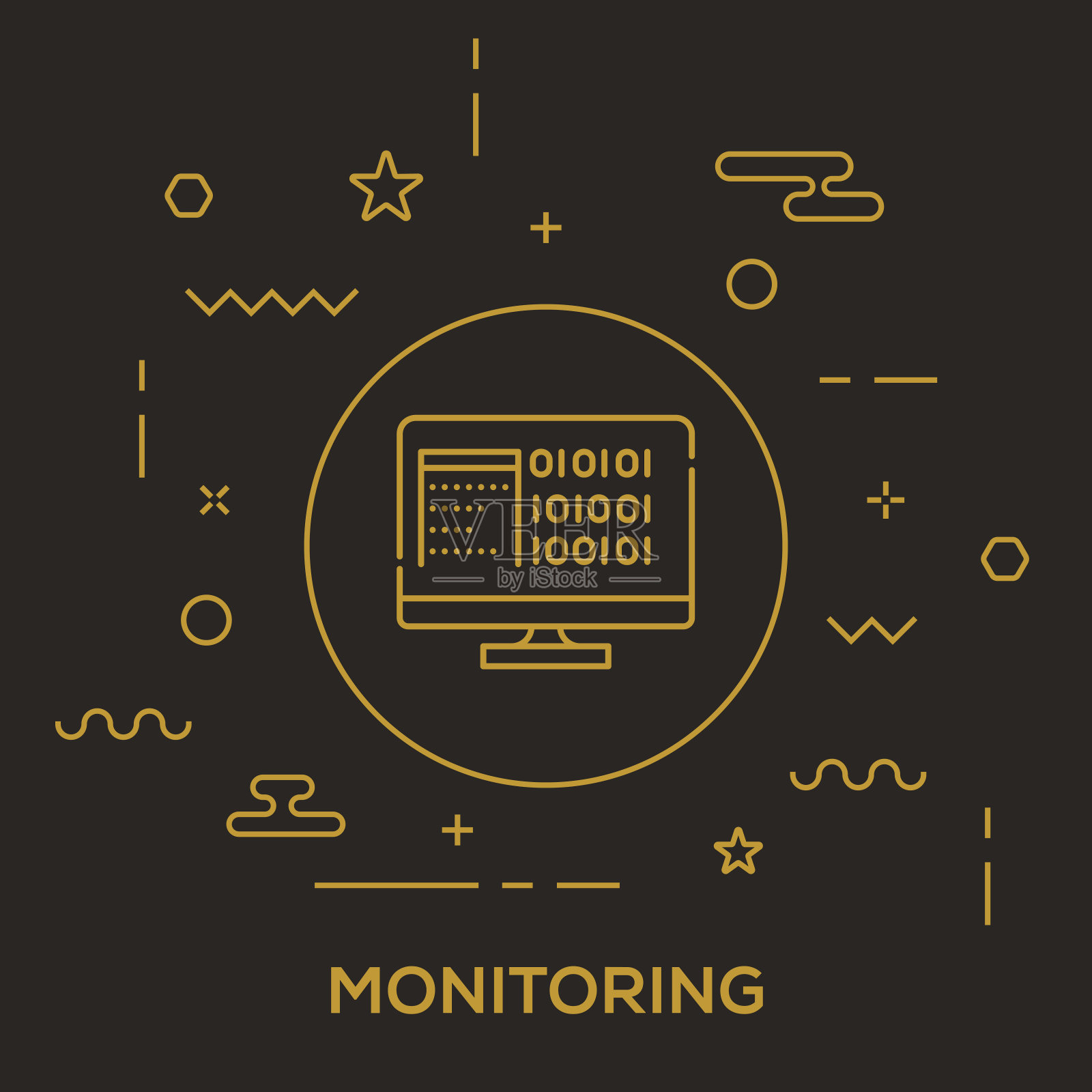 监控的概念插画图片素材