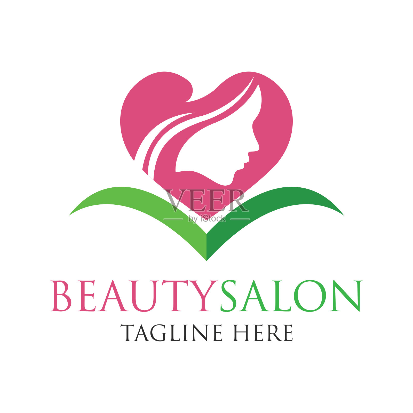 美容师图标与文字空间为您的口号口号,矢量插图插画图片素材