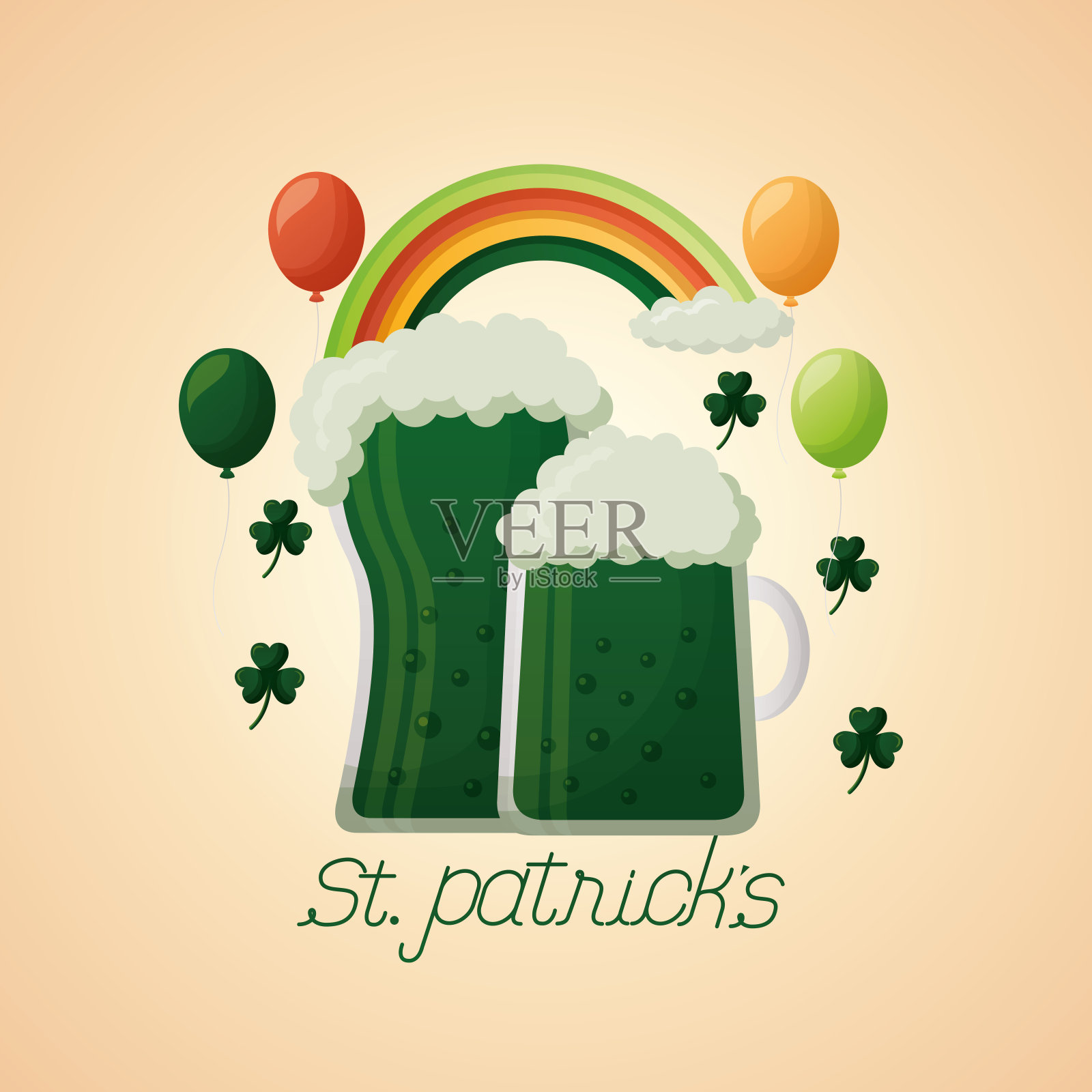 圣帕特里克节快乐设计元素图片