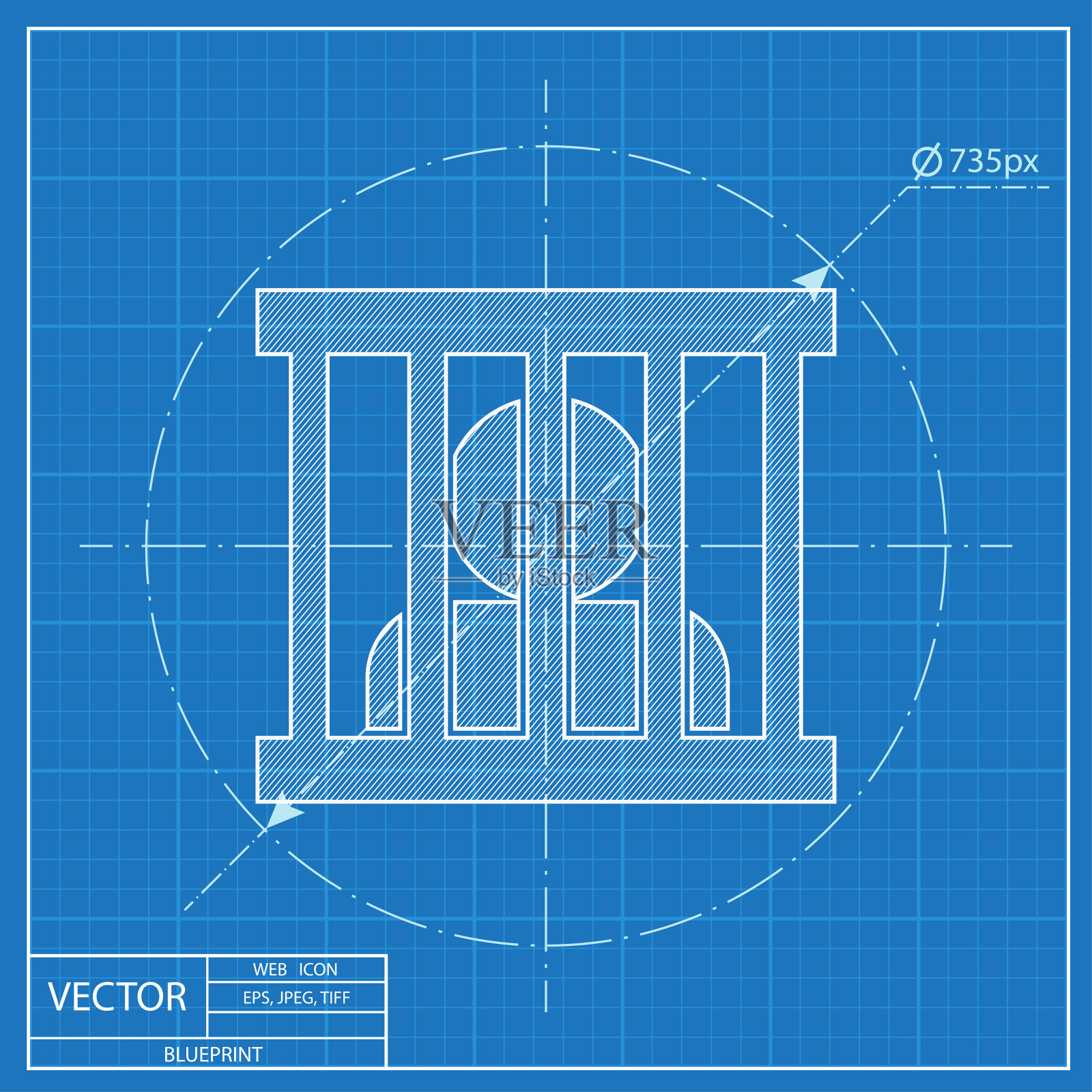 被监禁的人,监狱矢量蓝图图标插画图片素材